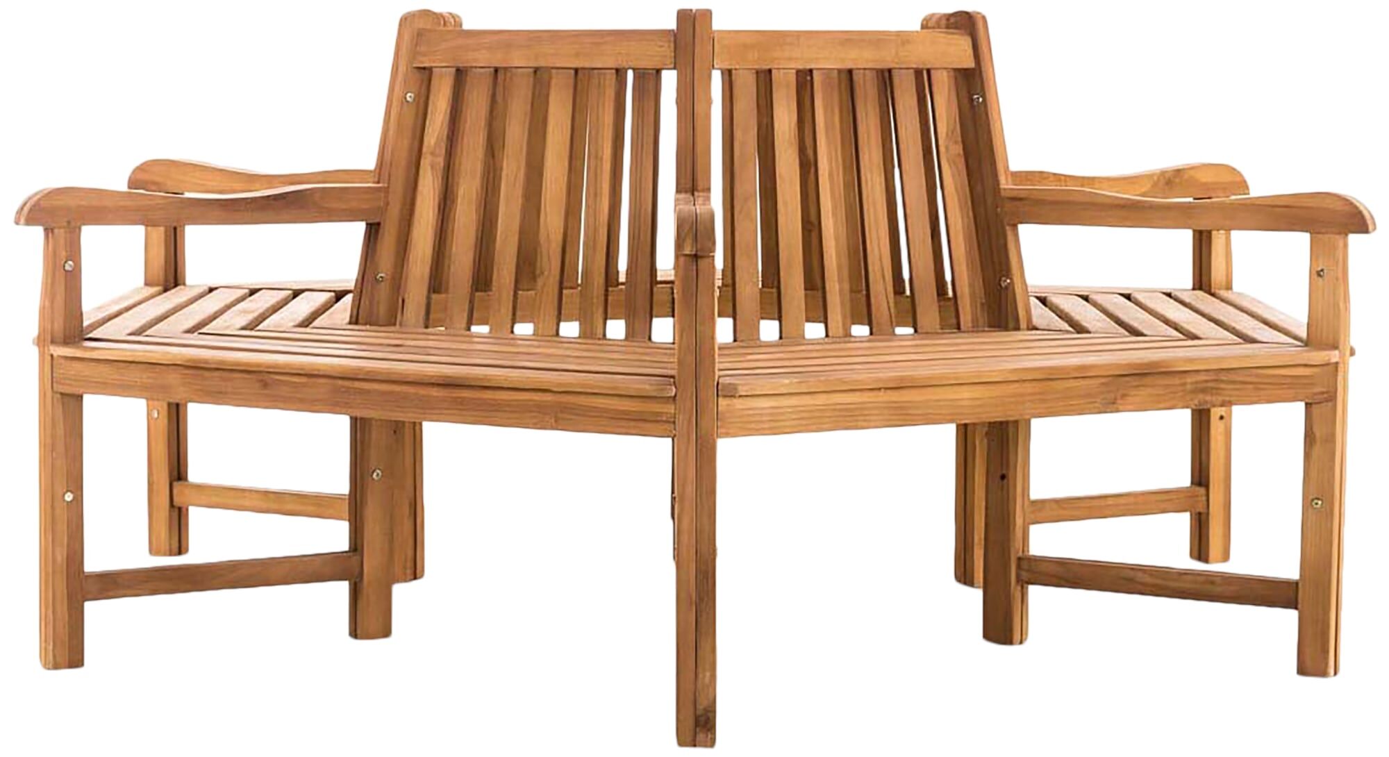 Baumbank Sonja mit Armlehnen 200 cm, teak