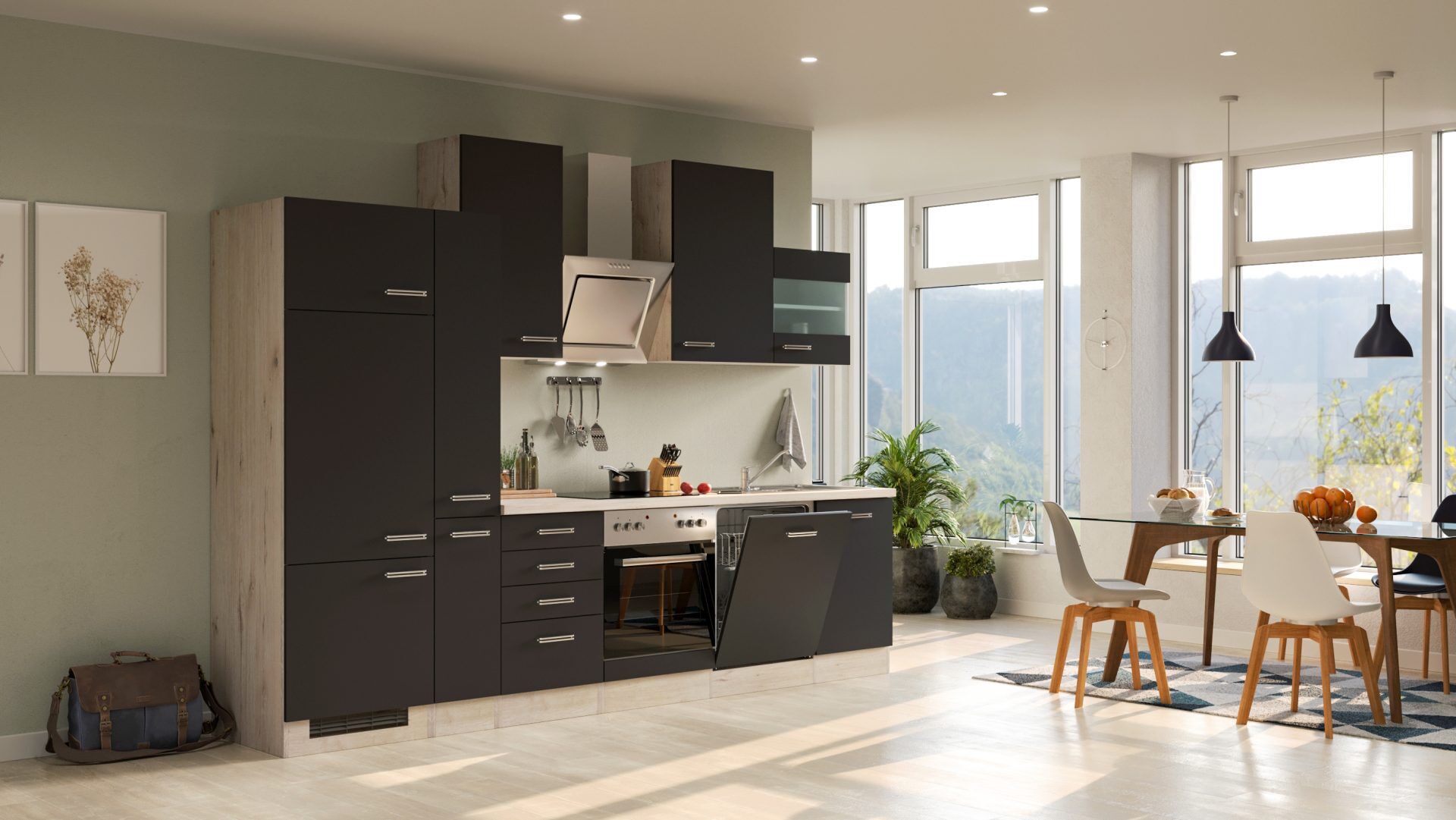 Küchenzeile ELVA 310 cm mit E-Geräten