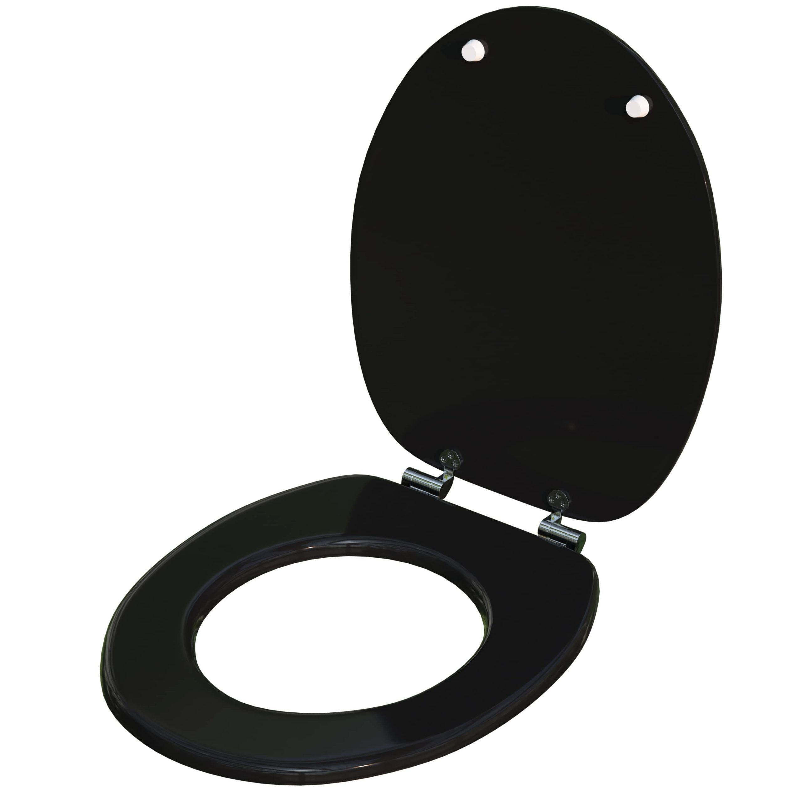 Toilettensitz Schwarz mit Absenkautomatik
