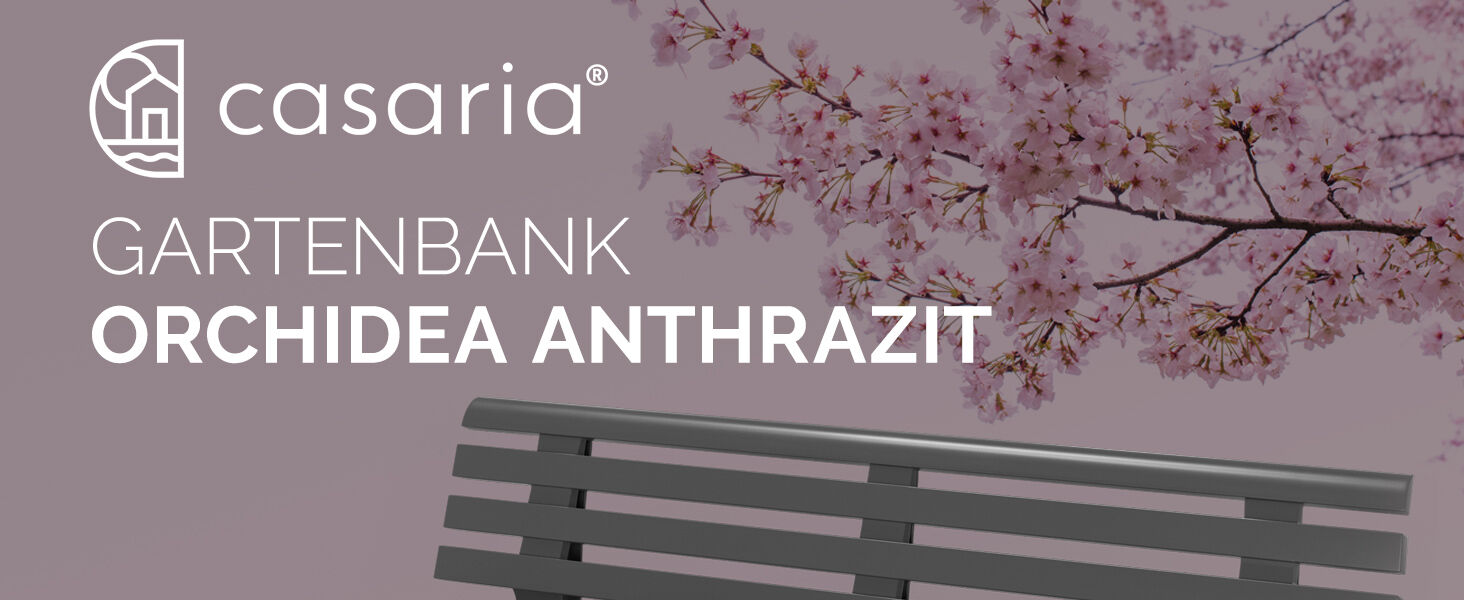 Gartenbank Orchidea Anthrazit 145x49x74cm