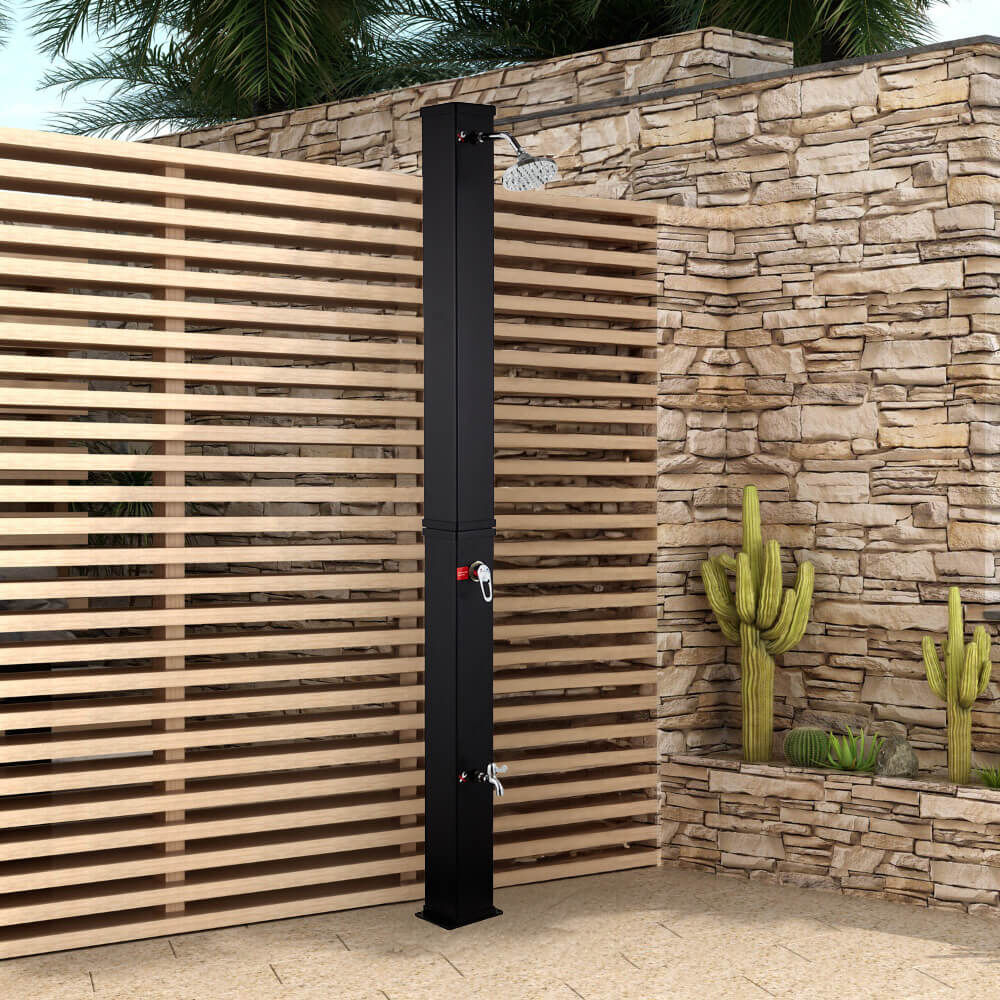 Solardusche OLYMP - Schwarz Matt