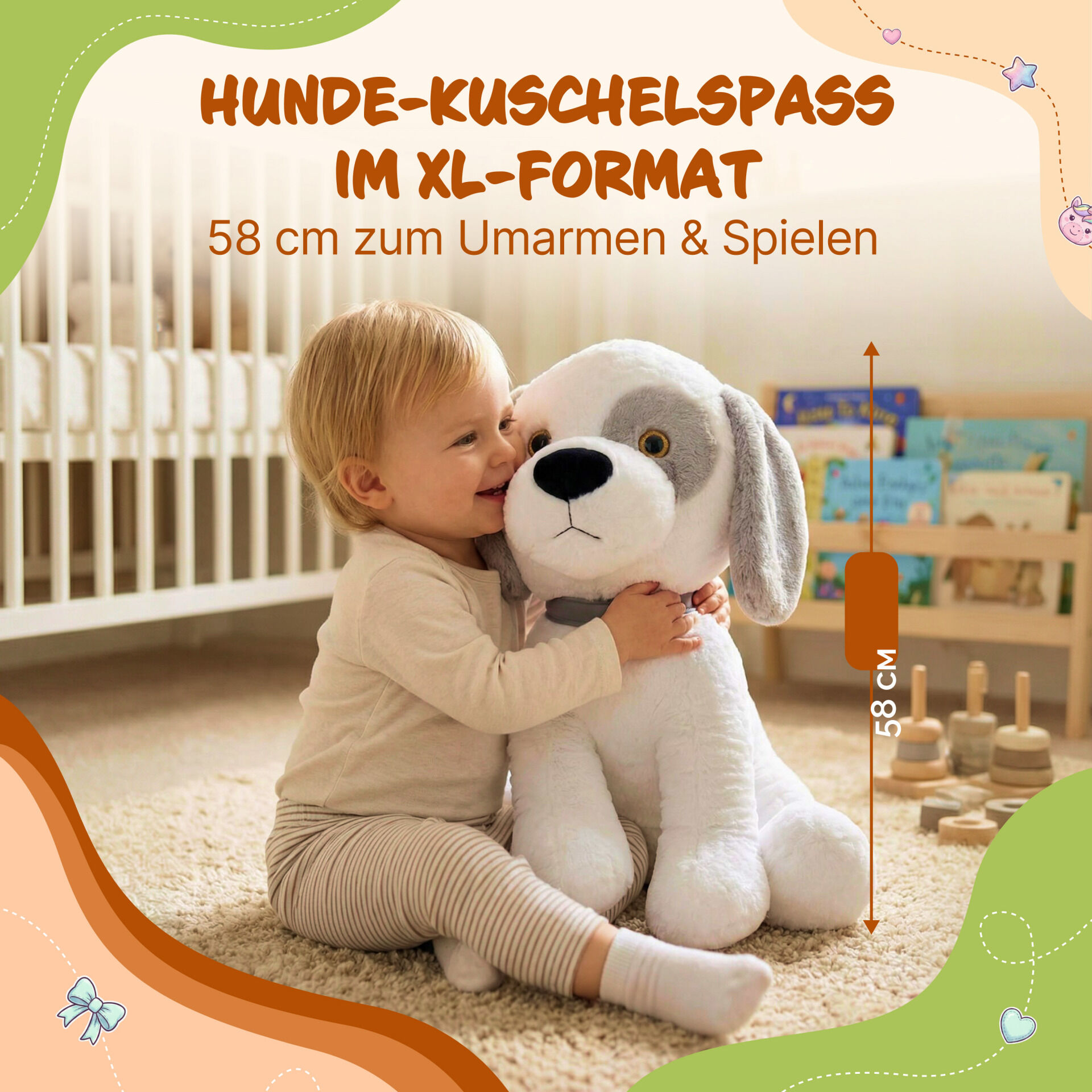 Kuscheltier Hund 58cm