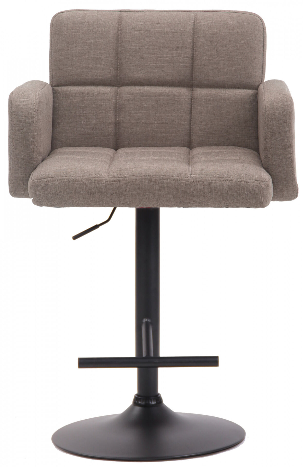 Barhocker Los Angeles, Stoff schwarz, taupe