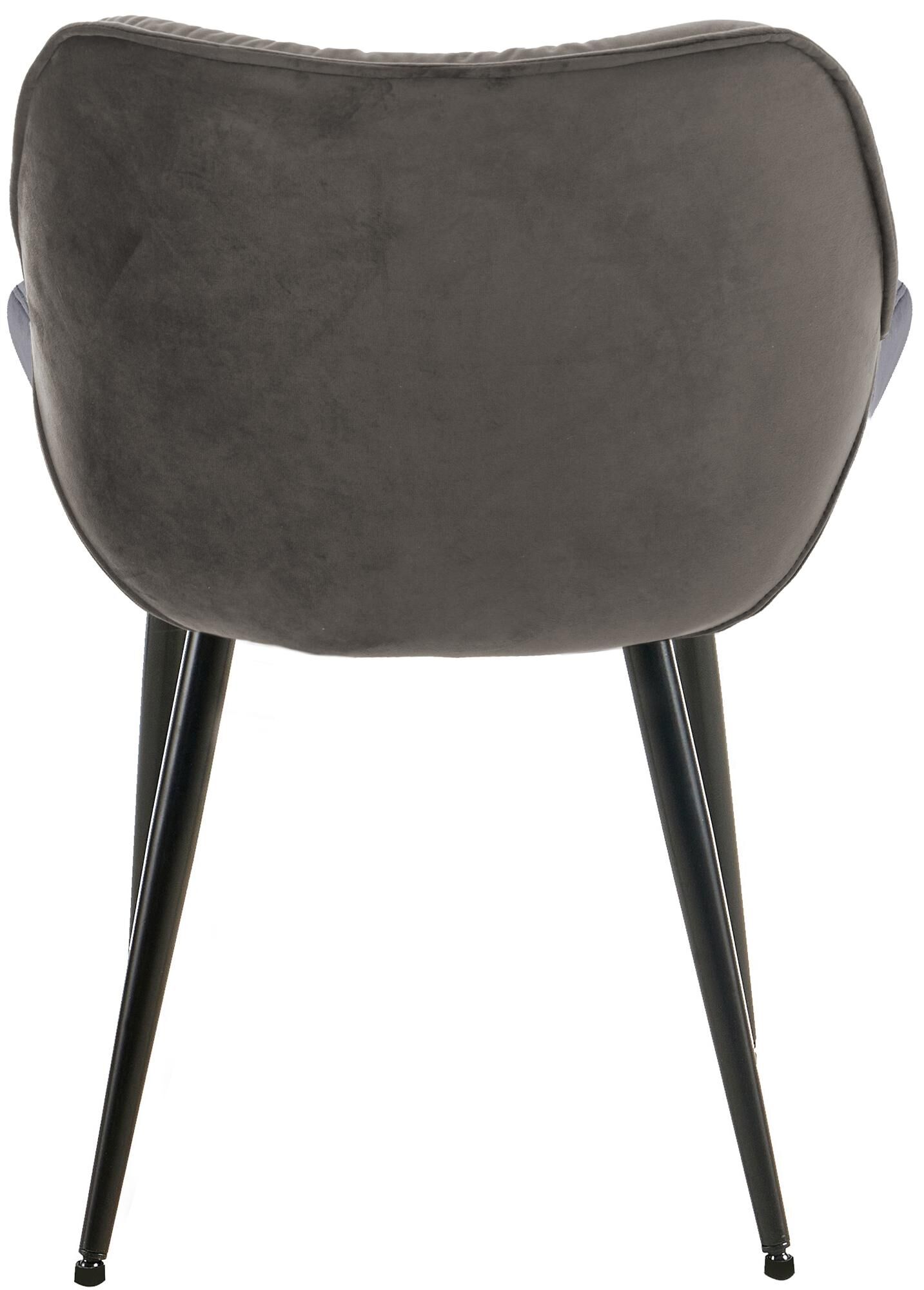 2er Set Stuhl Tanna Samt, anthrazit