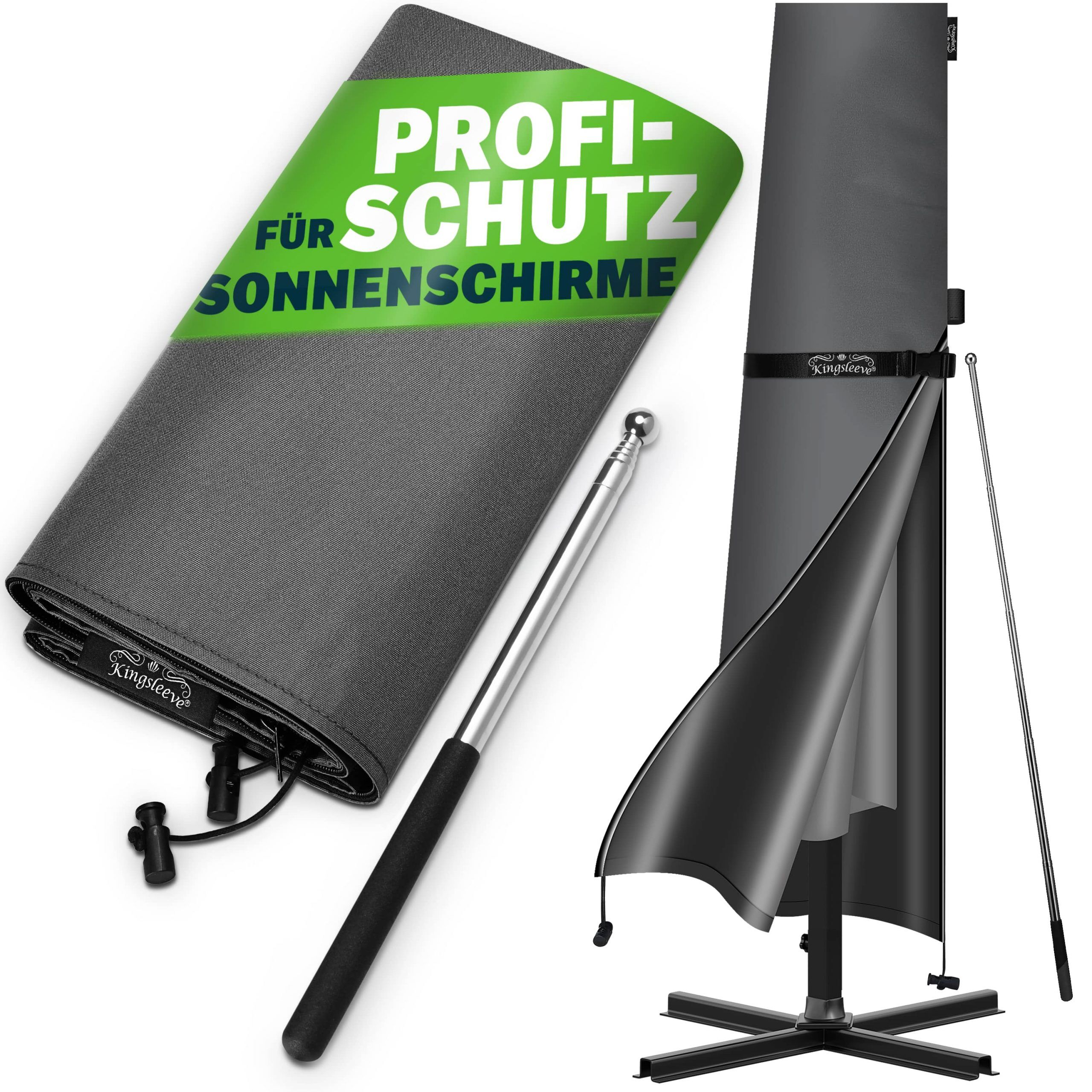 Abdeckung Sonnenschirm Anthrazit Ø350cm