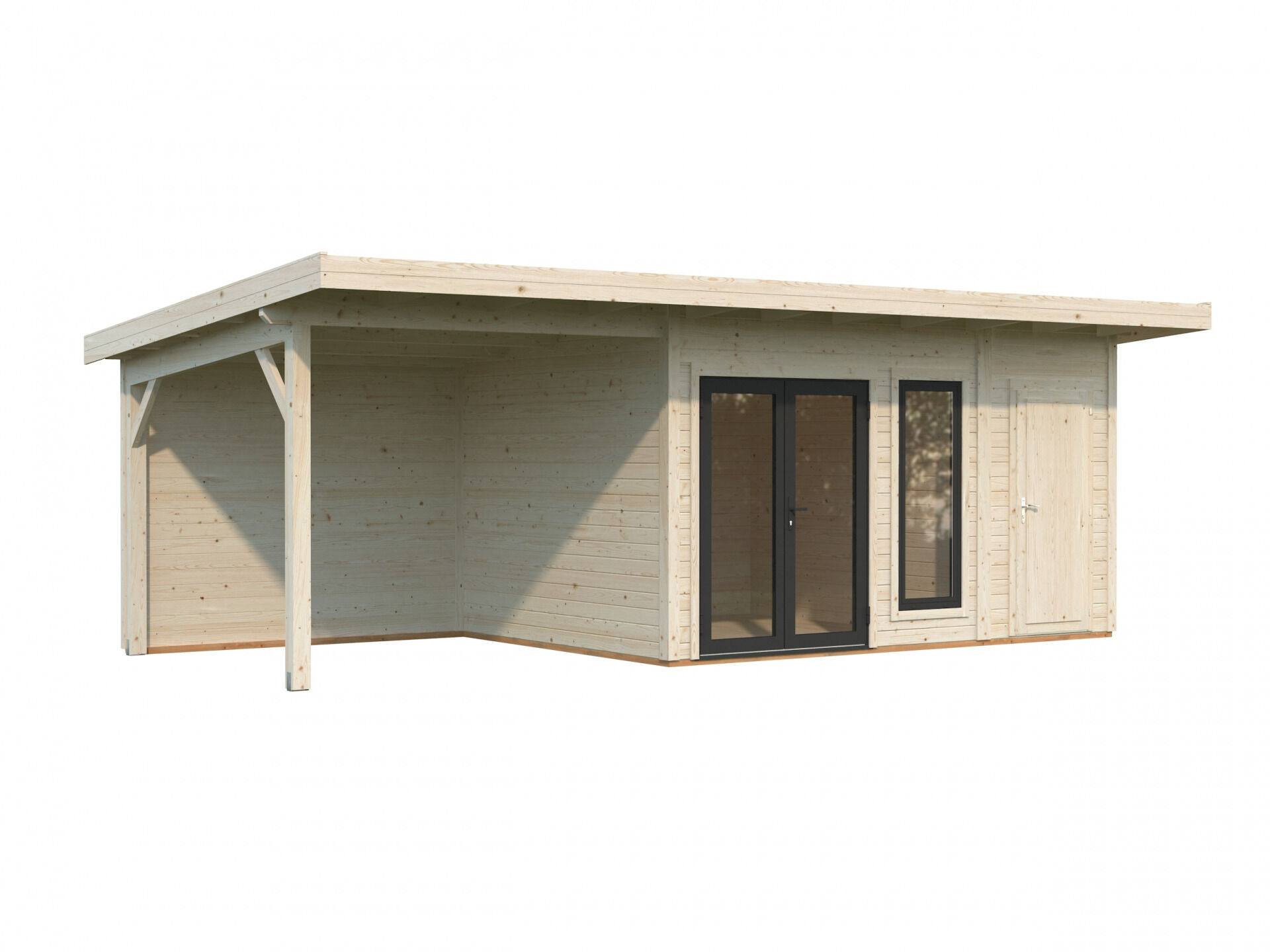 Palmako Pultdach Gartenhaus Aurelia 12,4+7,9 m²