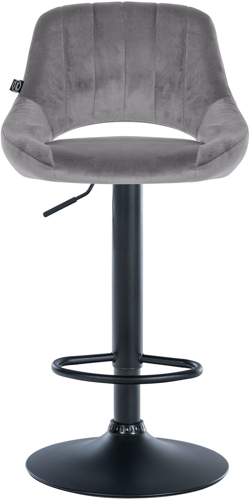 2er Set Barhocker Milet Samt B, dunkelgrau