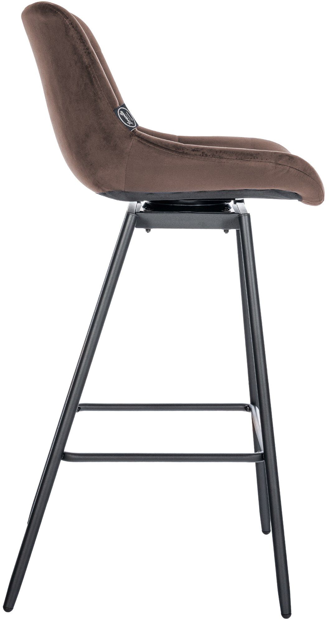 Barhocker Weston Schwenkbar Samt, braun