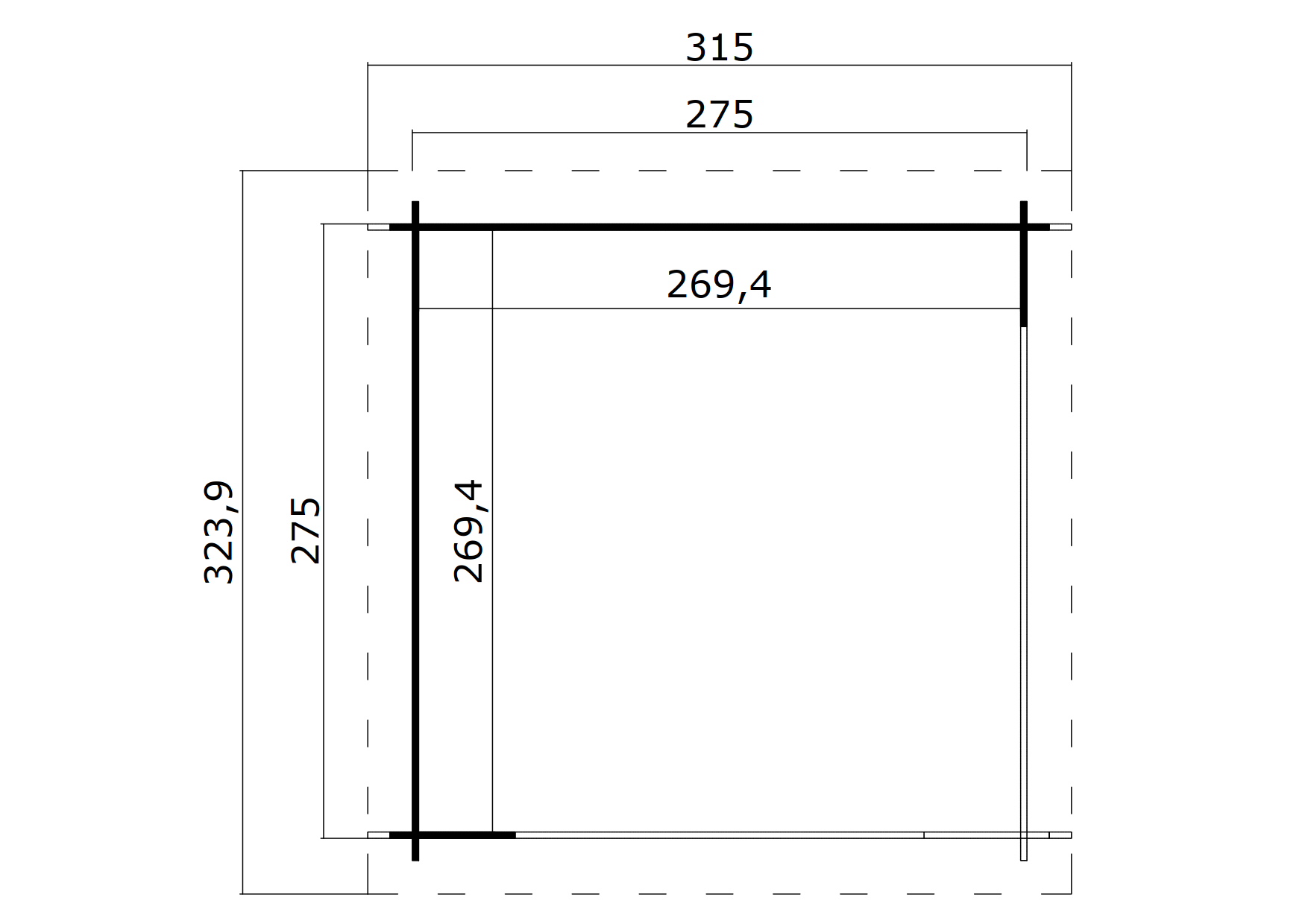 Lasita Maja Pultdach Gartenpavillon Buffalo 275