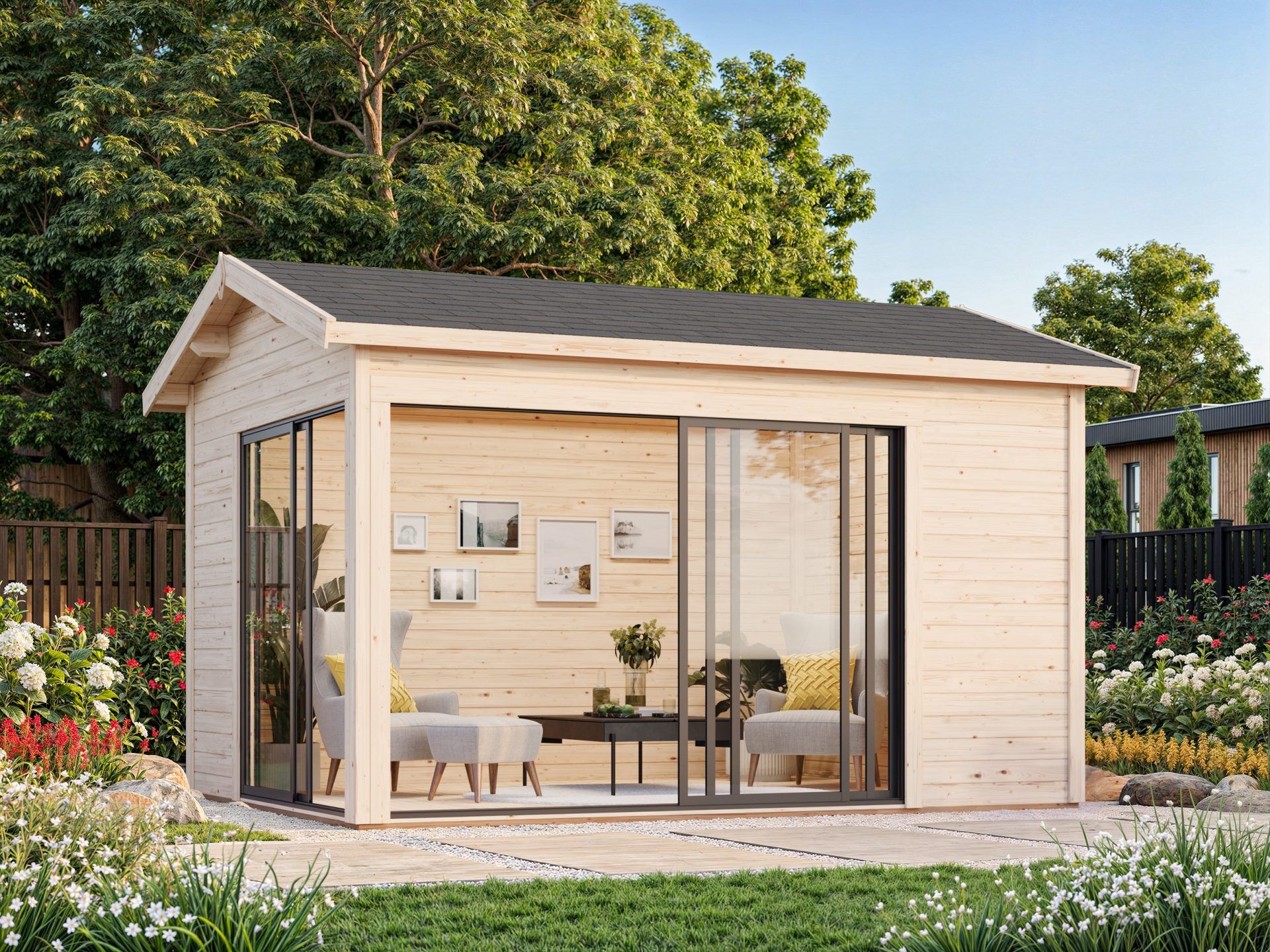 Palmako Gartenhaus Amanda 11,2 m² Slide Plus