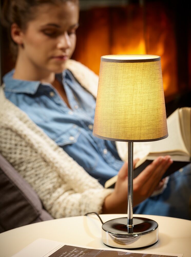 Tischlampe Lumière Grau