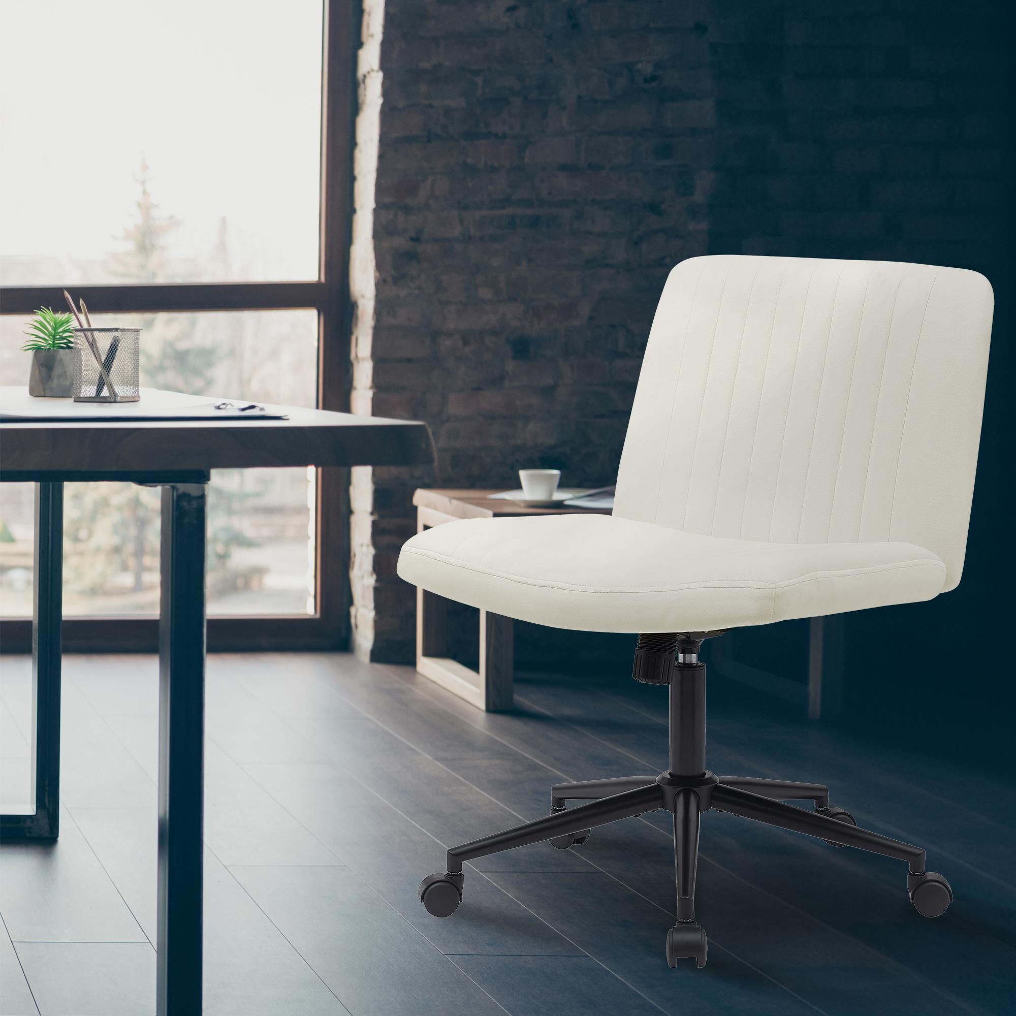 Bürostuhl Kingman Samt, creme