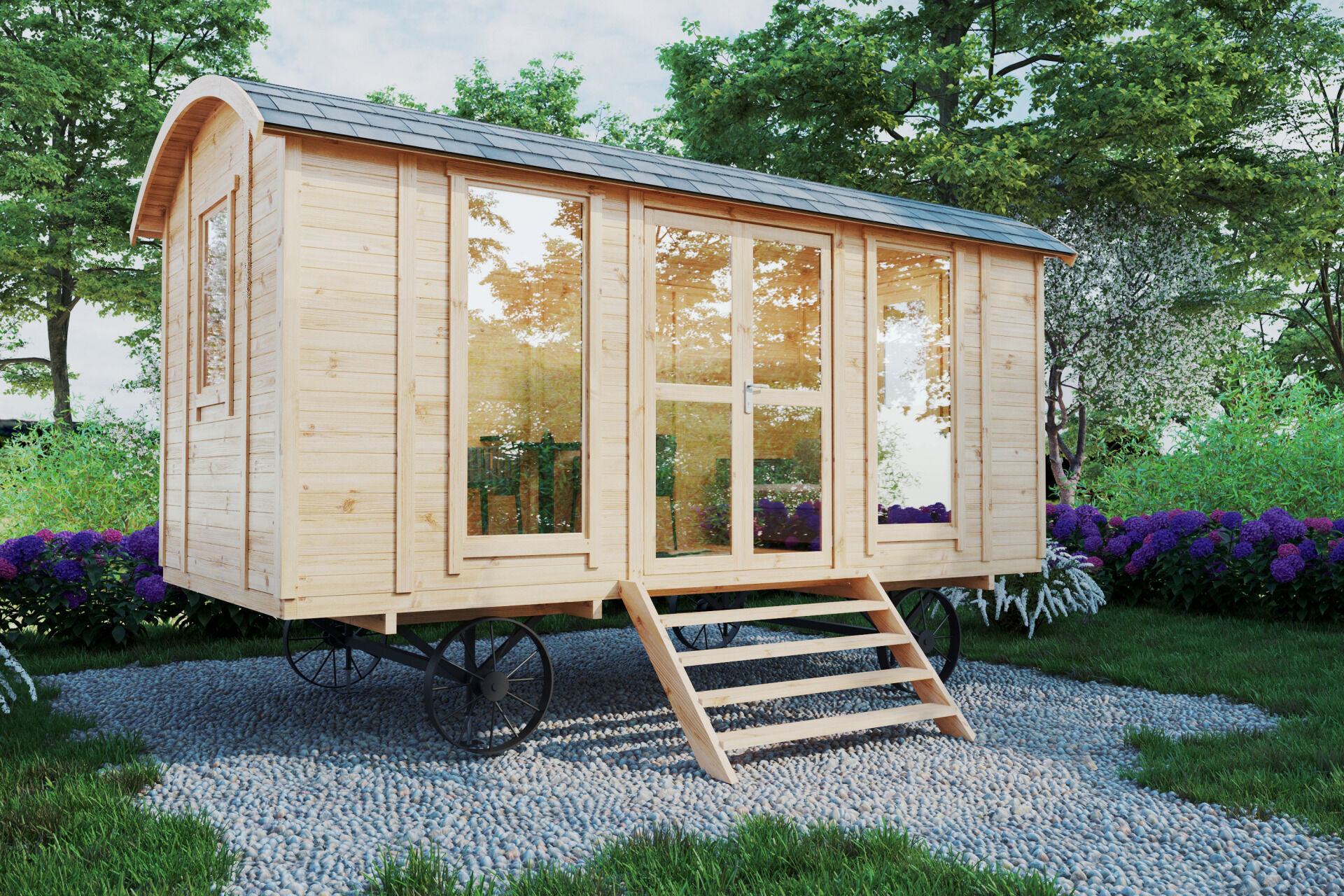 Tinyhaus Bauwagen Zirkuswagen Schäferwagen Pipowagen XXL 480, ohne Räderset