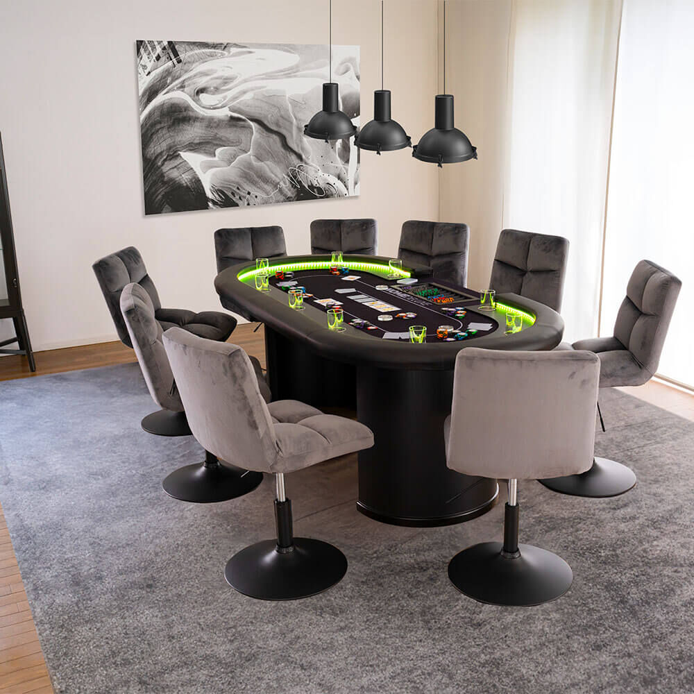 Barhocker höhenverstellbar 4er Set ACE - Samt Hellgrau