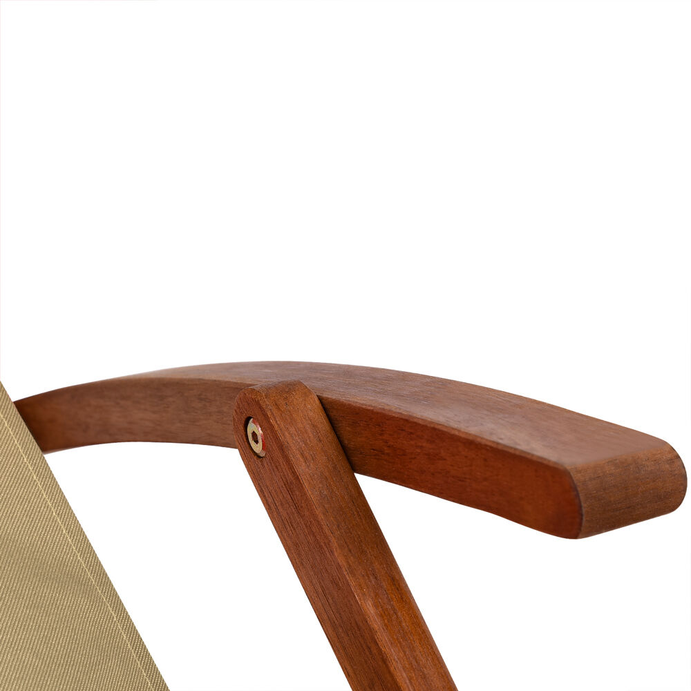 Gartenliege Creme Akazienholz 94x60x94cm