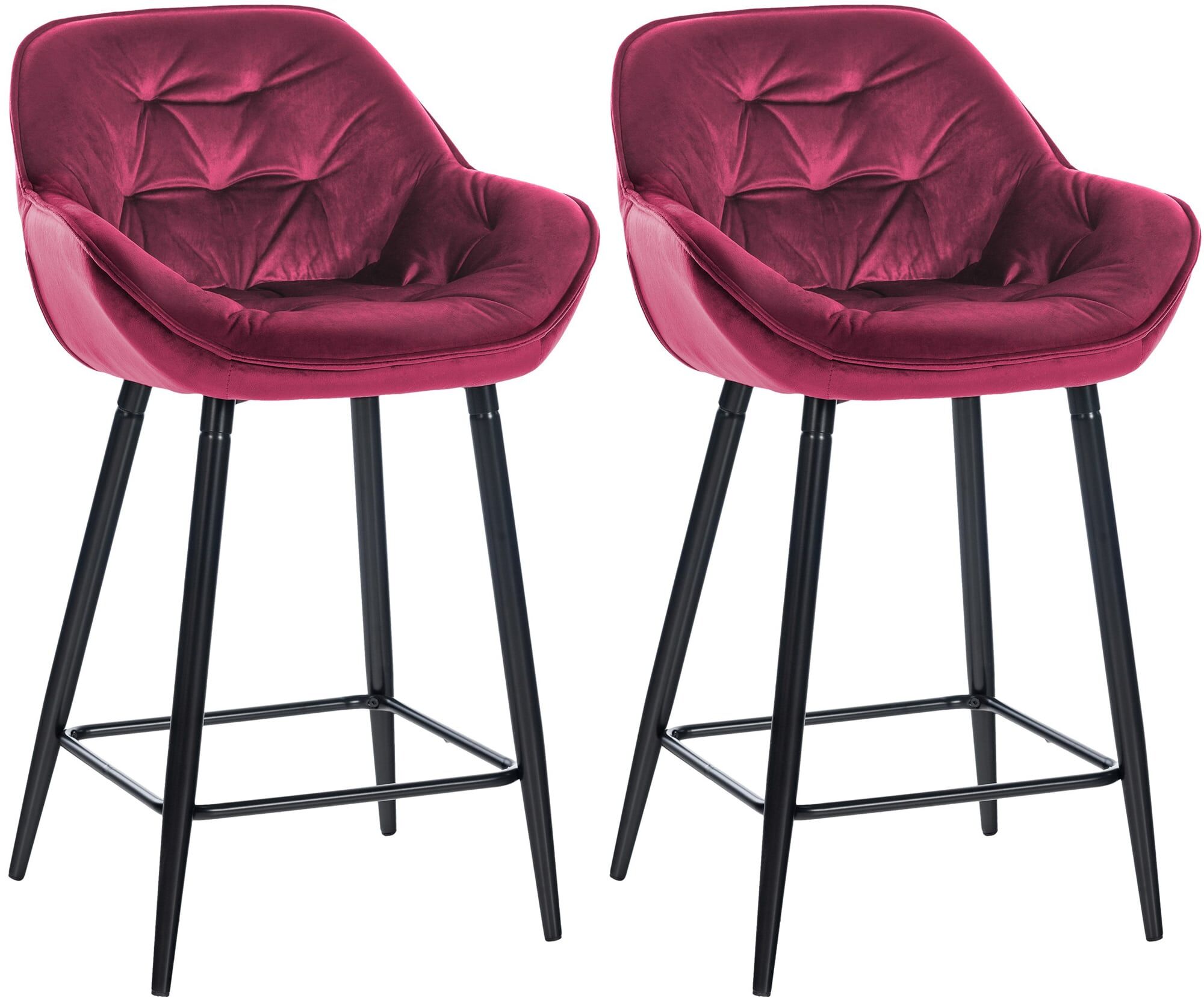 2er Set Barhocker Gibson 76 Samt, lila