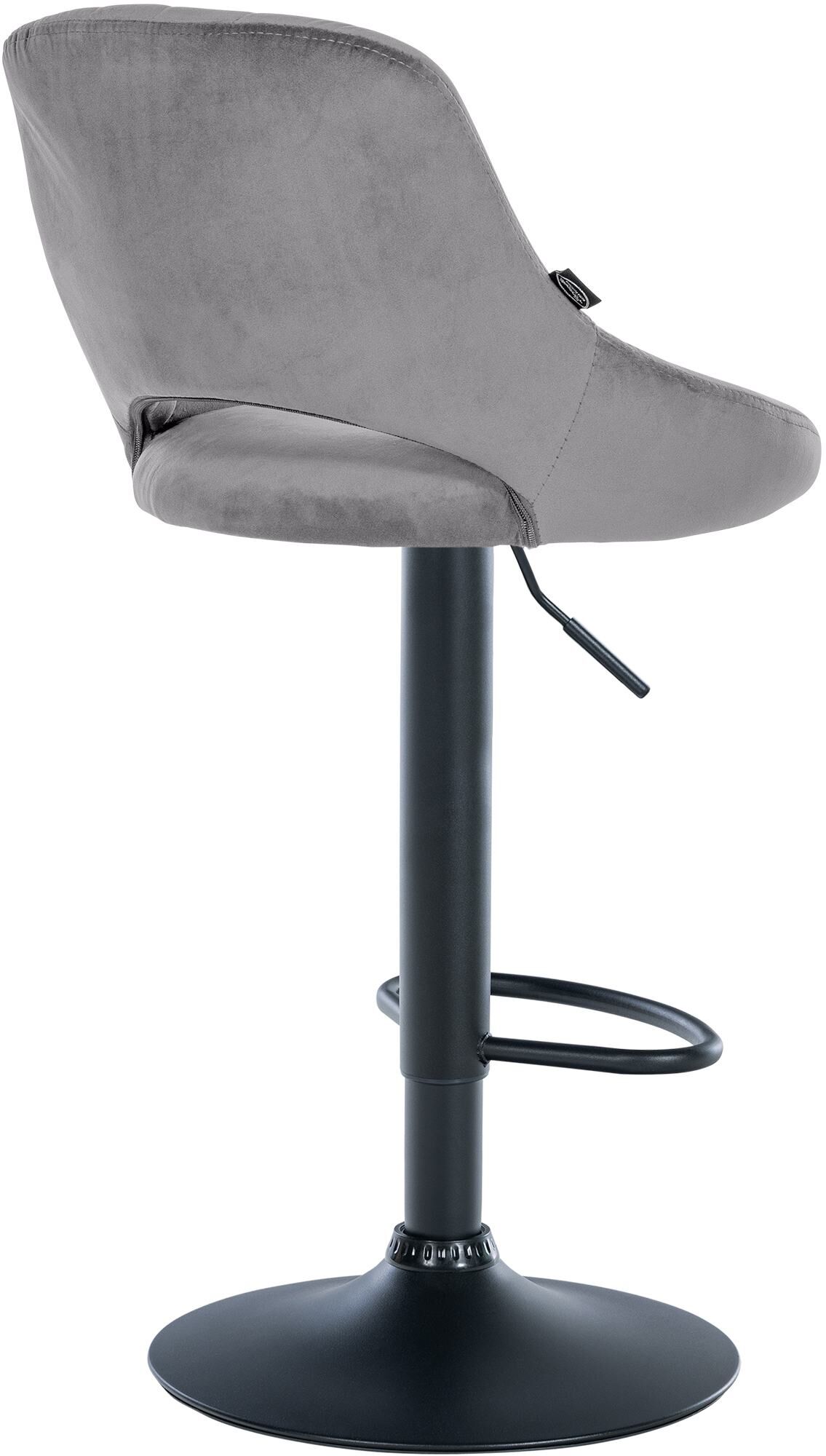 2er Set Barhocker Milet Samt B, dunkelgrau