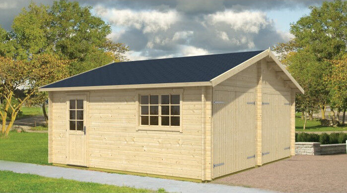 Lasita Maja Holzgarage Falkland mit 2 Toren