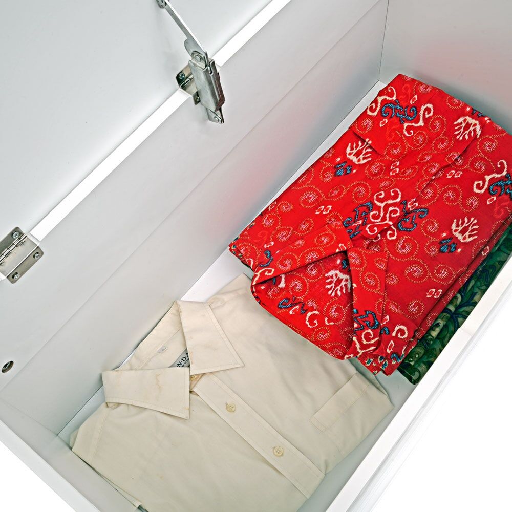 Holztruhe Jersey Weiß 80x40x48cm