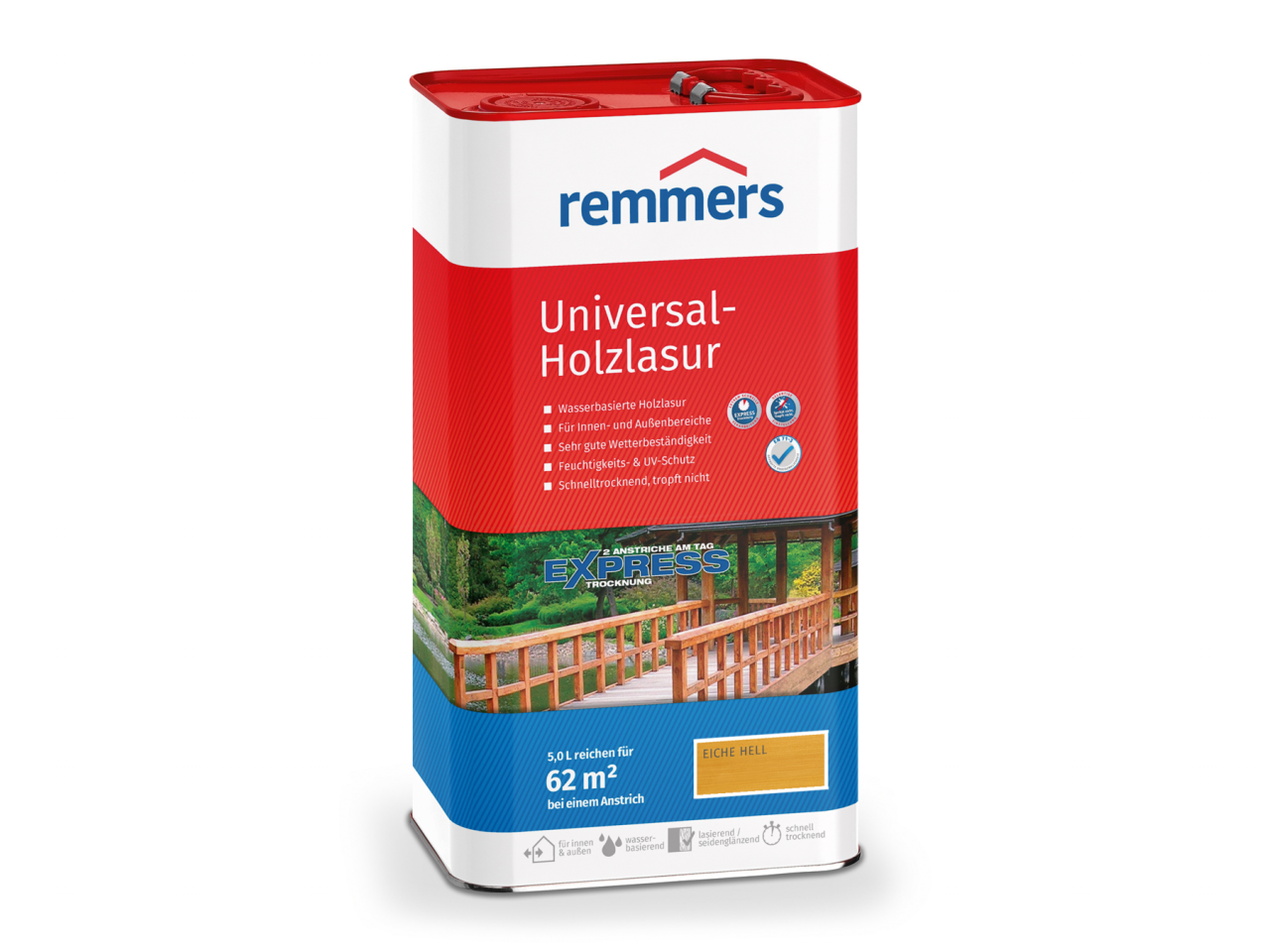 Remmers Universal-Holzlasur 5 l, eiche hell