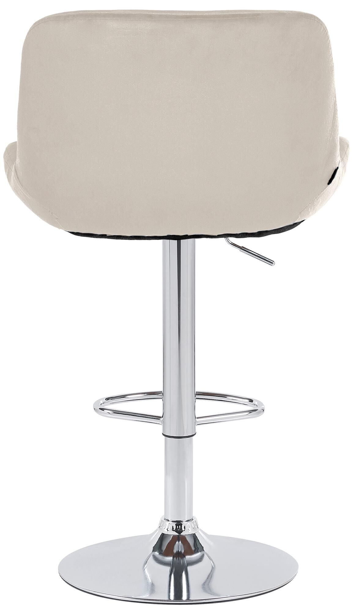 Barhocker Solon Chrom Samt, creme