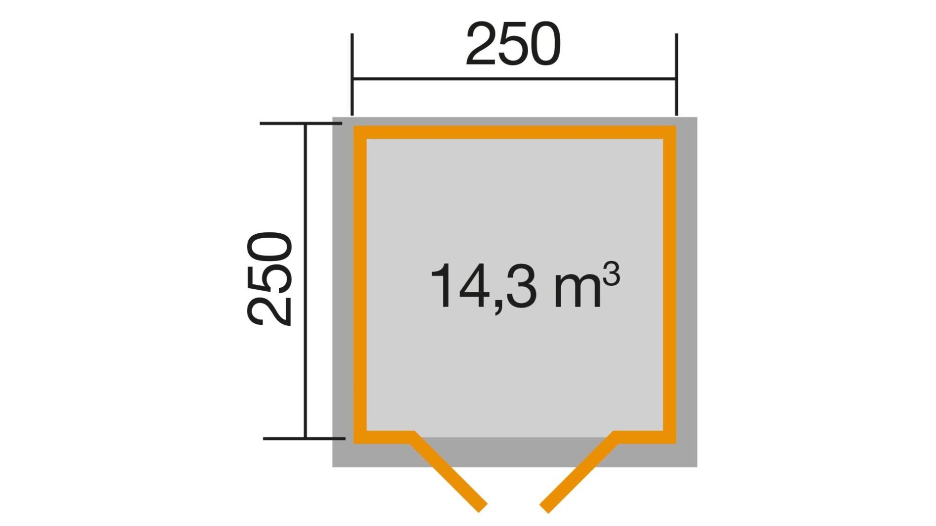 weka Gartenhaus Premium45 - 3,0x2,8m