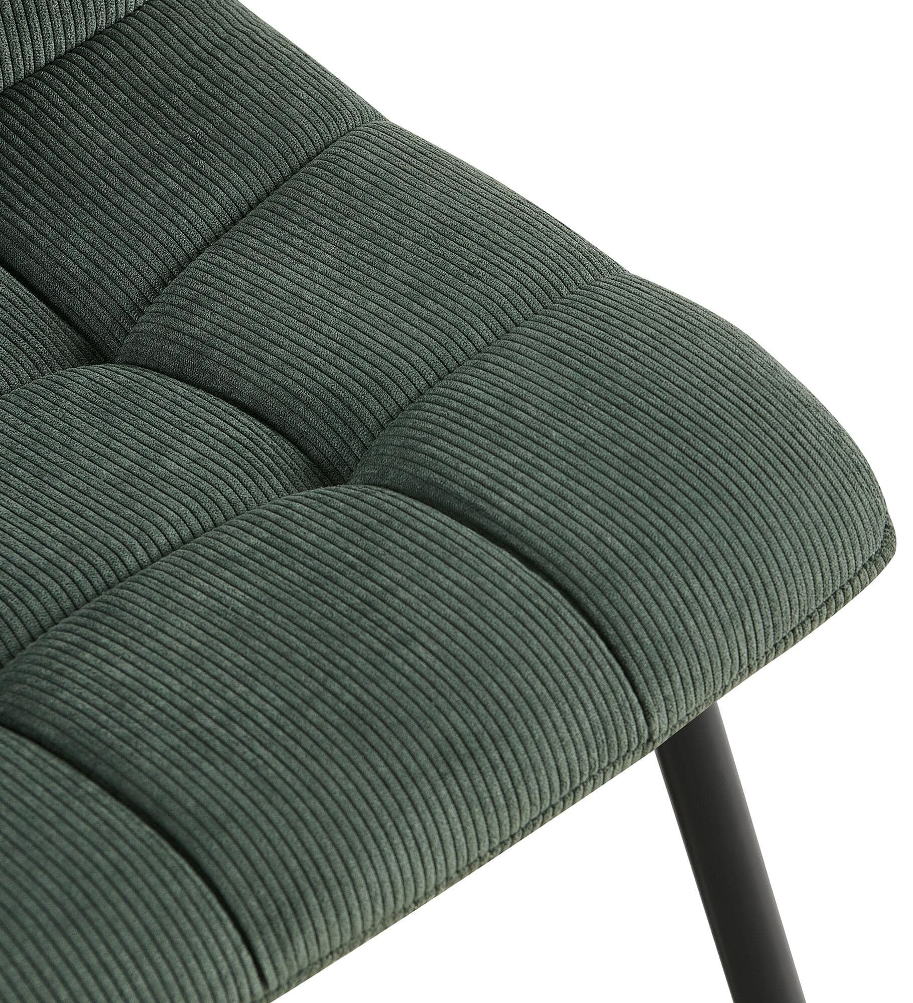 4er Set Esszimmerstuhl Tilde Cord, grün