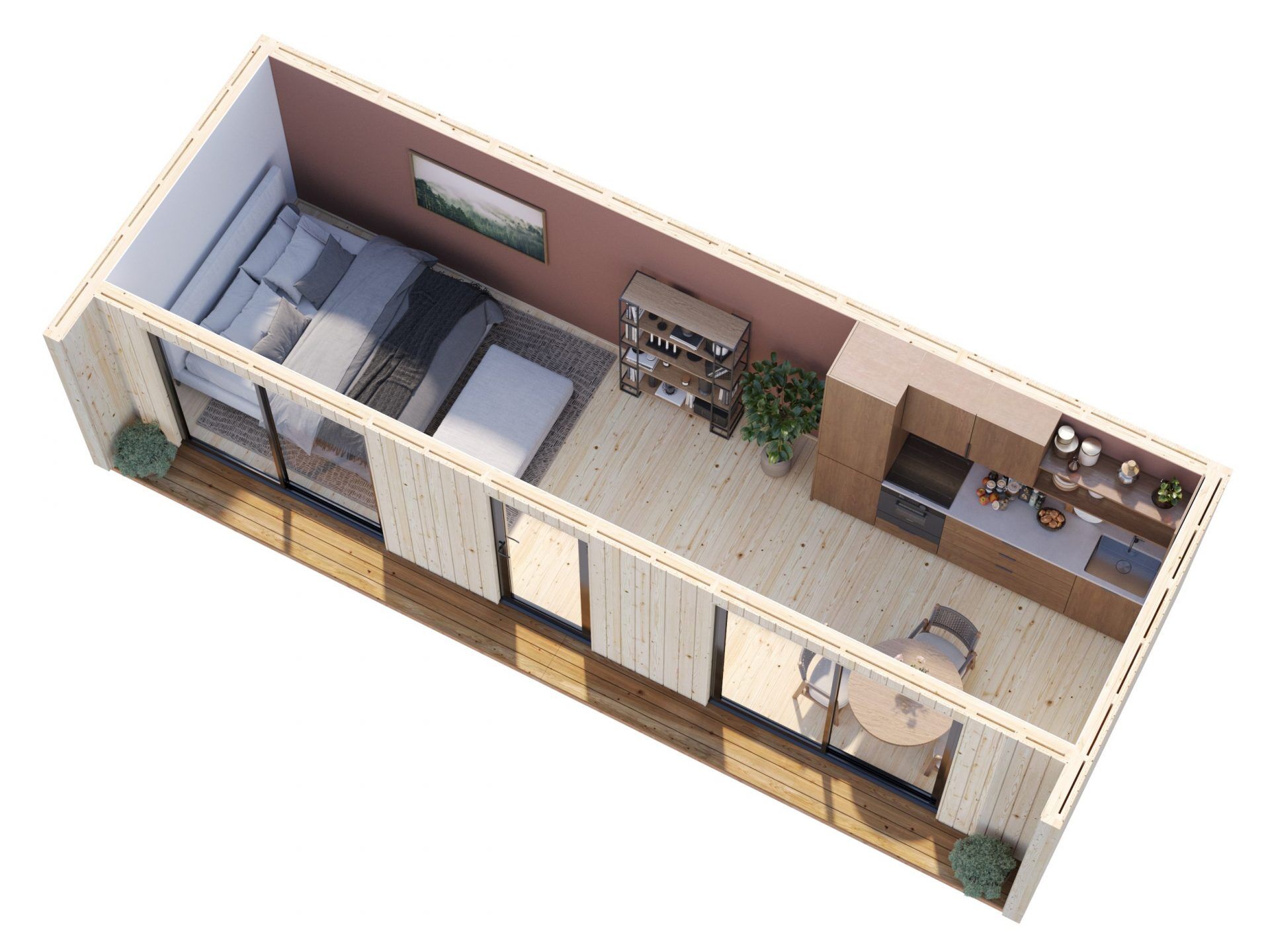 Palmako Tinyhaus Gartenhaus Johanna 22,4 m²