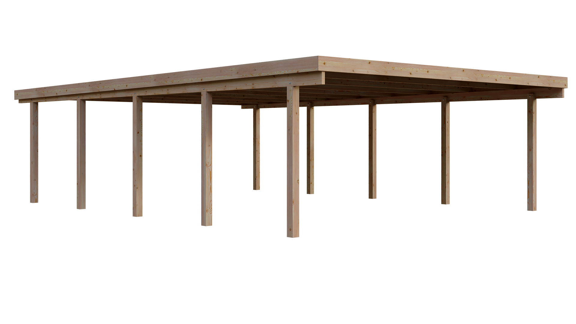 Carport Holz 610x900cm Lärche