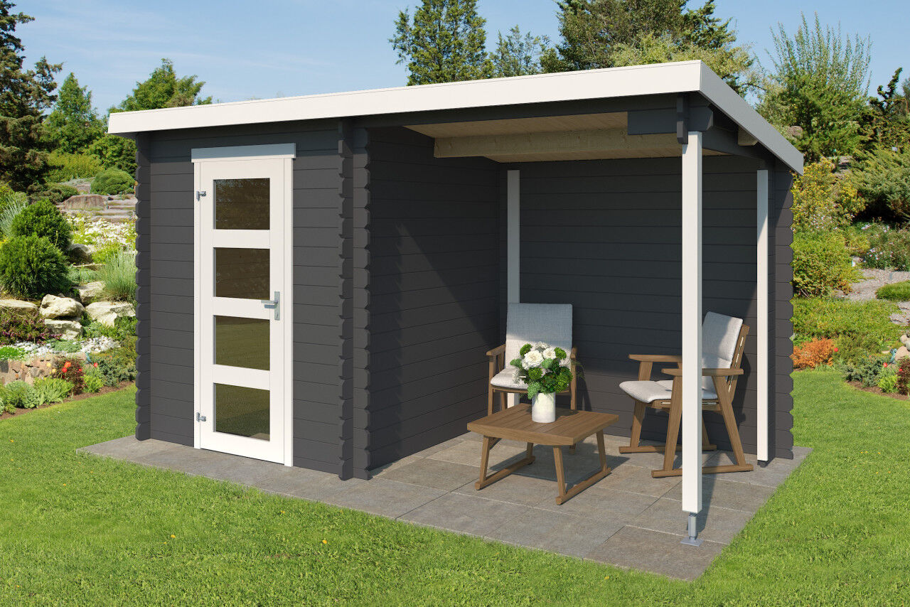 Lasita Maja Gartenhaus Jelle Plus carbongrau