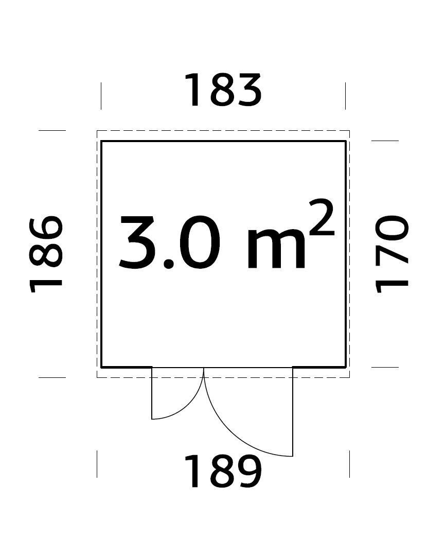 Palmako Gerätehaus Leif 3,0 m²