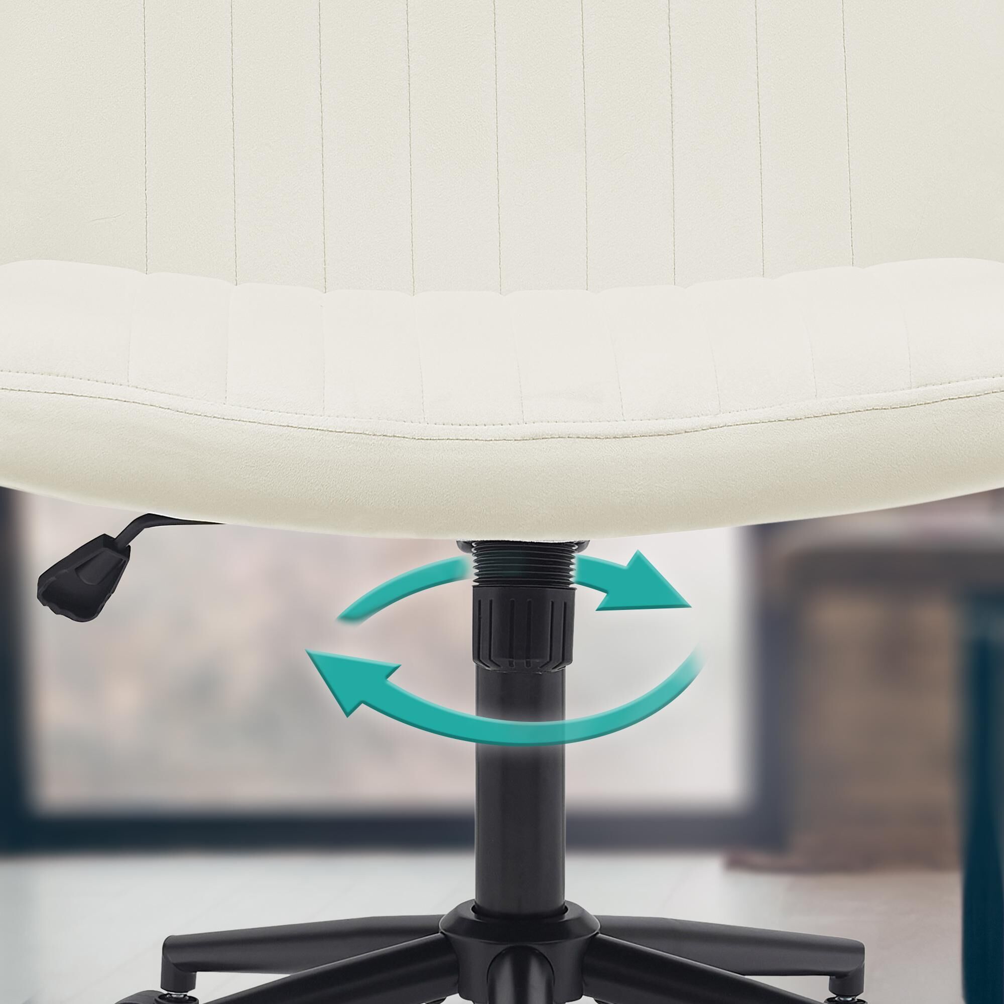 Bürostuhl Kingman Samt, creme