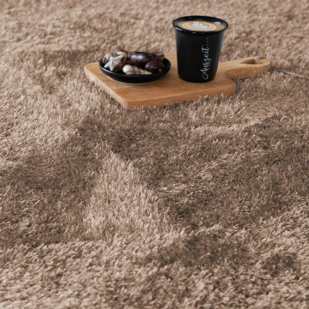 Hochflor Teppich SOFI - 300 x 200 cm Braun