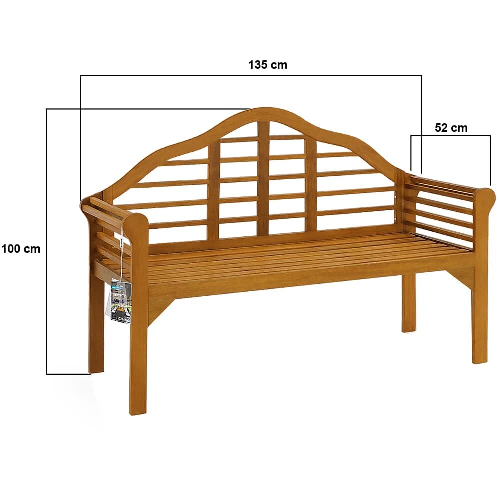 Gartenbank Marlboro Eukalyptusholz FSC®-zertifiziert 135x52x100cm