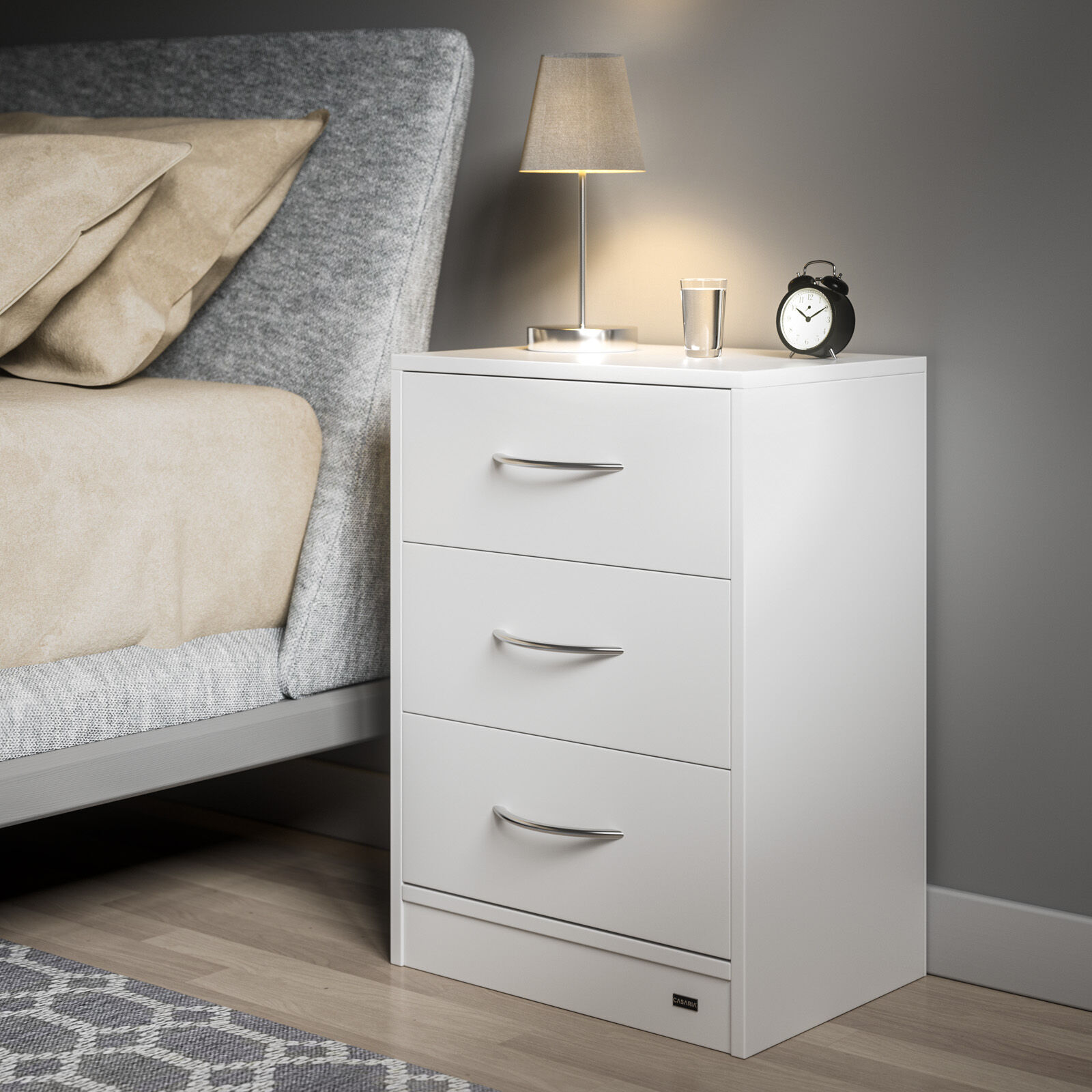 Nachttisch Eloise Weiß 54x39x28cm