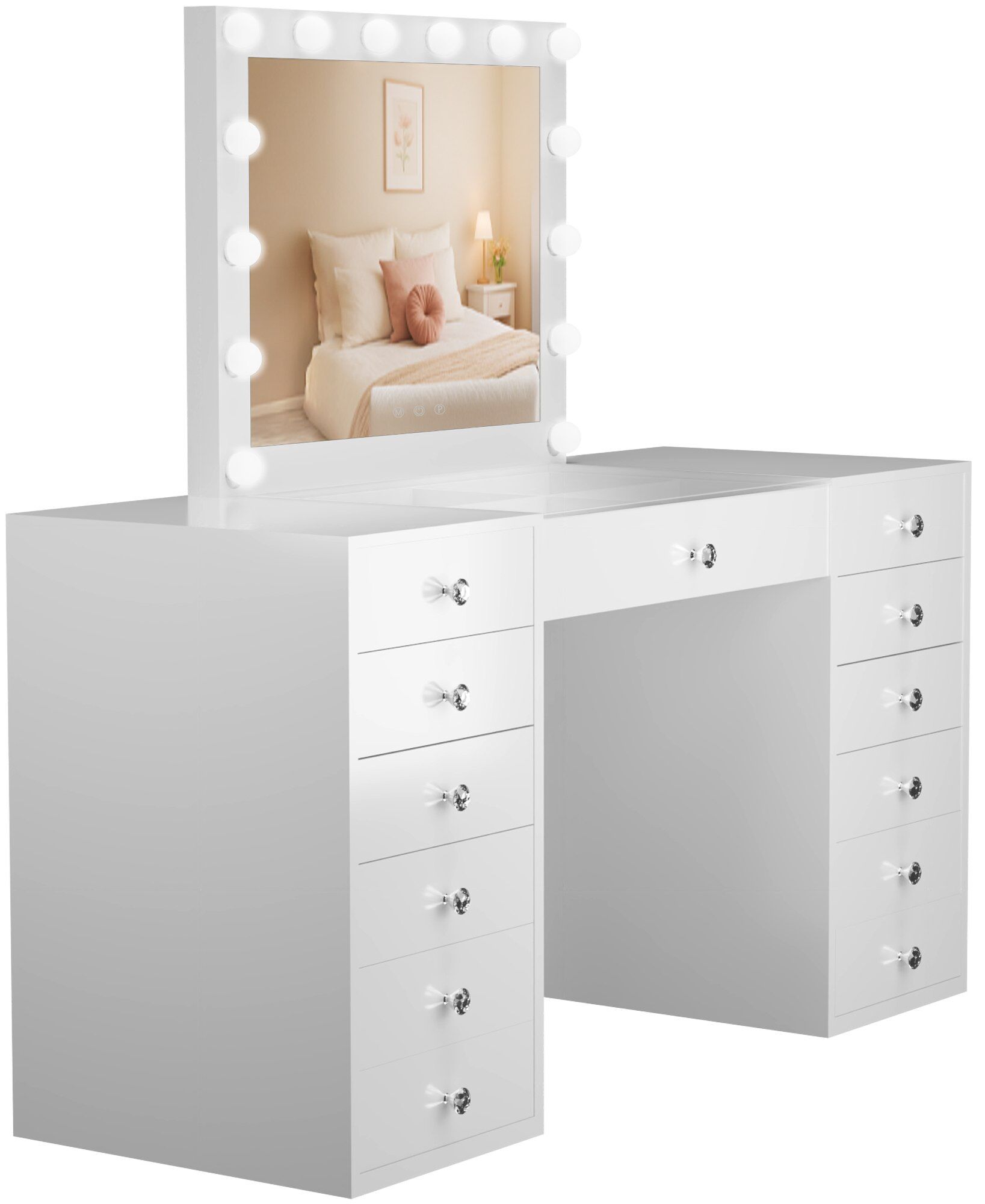 Schminktisch Attalla, weiß