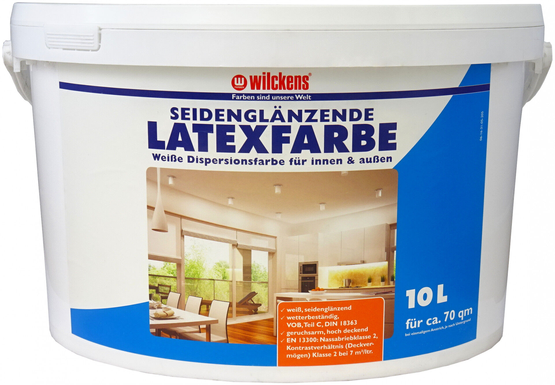 266149 Wilckens Latexfarbe seidenglänzend Weiß 10l