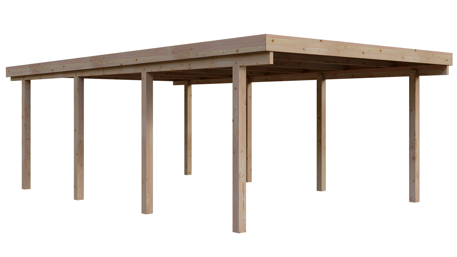Carport Holz 410x700cm Lärche