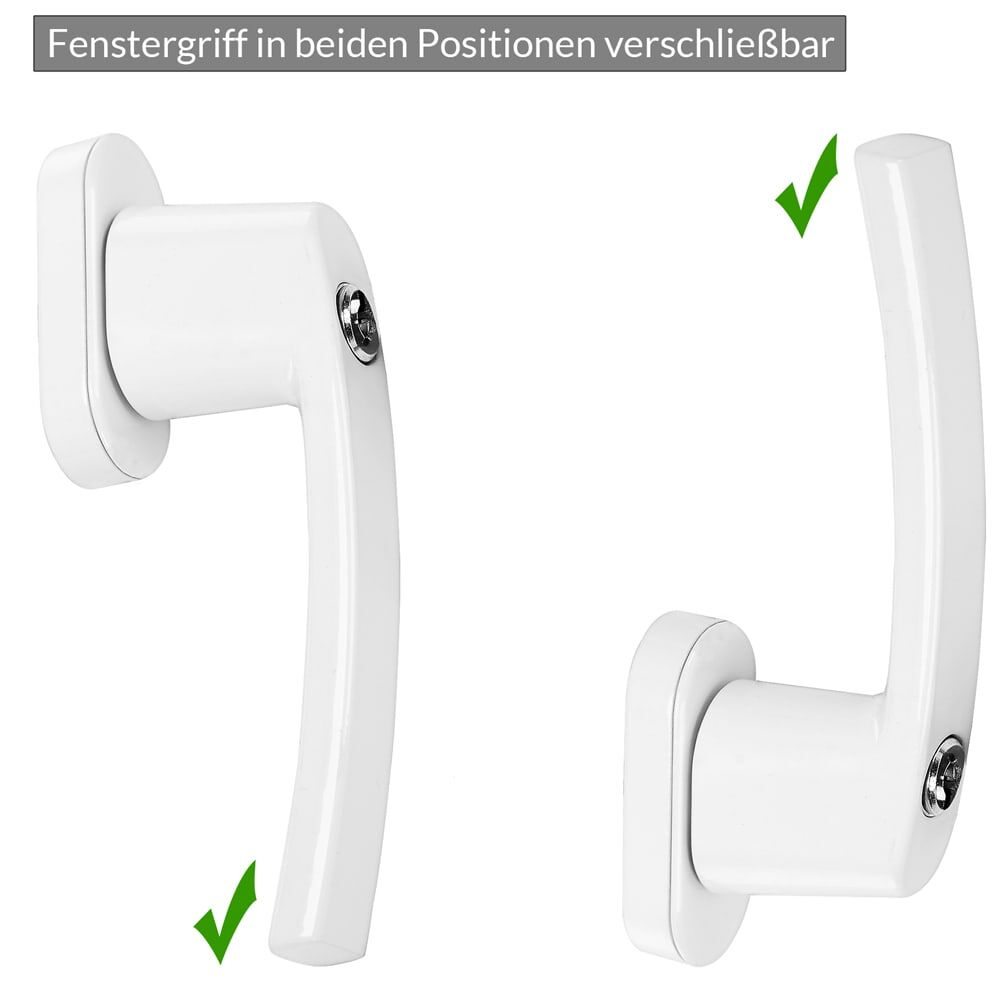 Fenstergriff 2er-Set Weiß abschließbar
