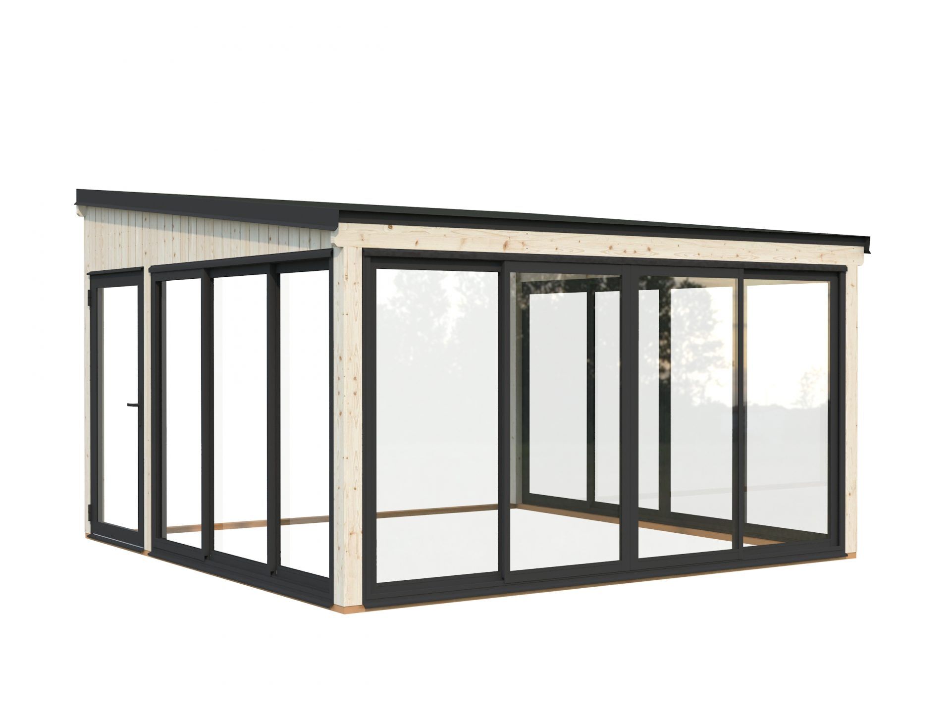 Palmako Gartenzimmer Glashaus Lumi 16,6 m² Slide Plus