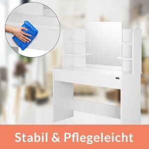 Schminktisch Lucia Weiß 140x110x40cm