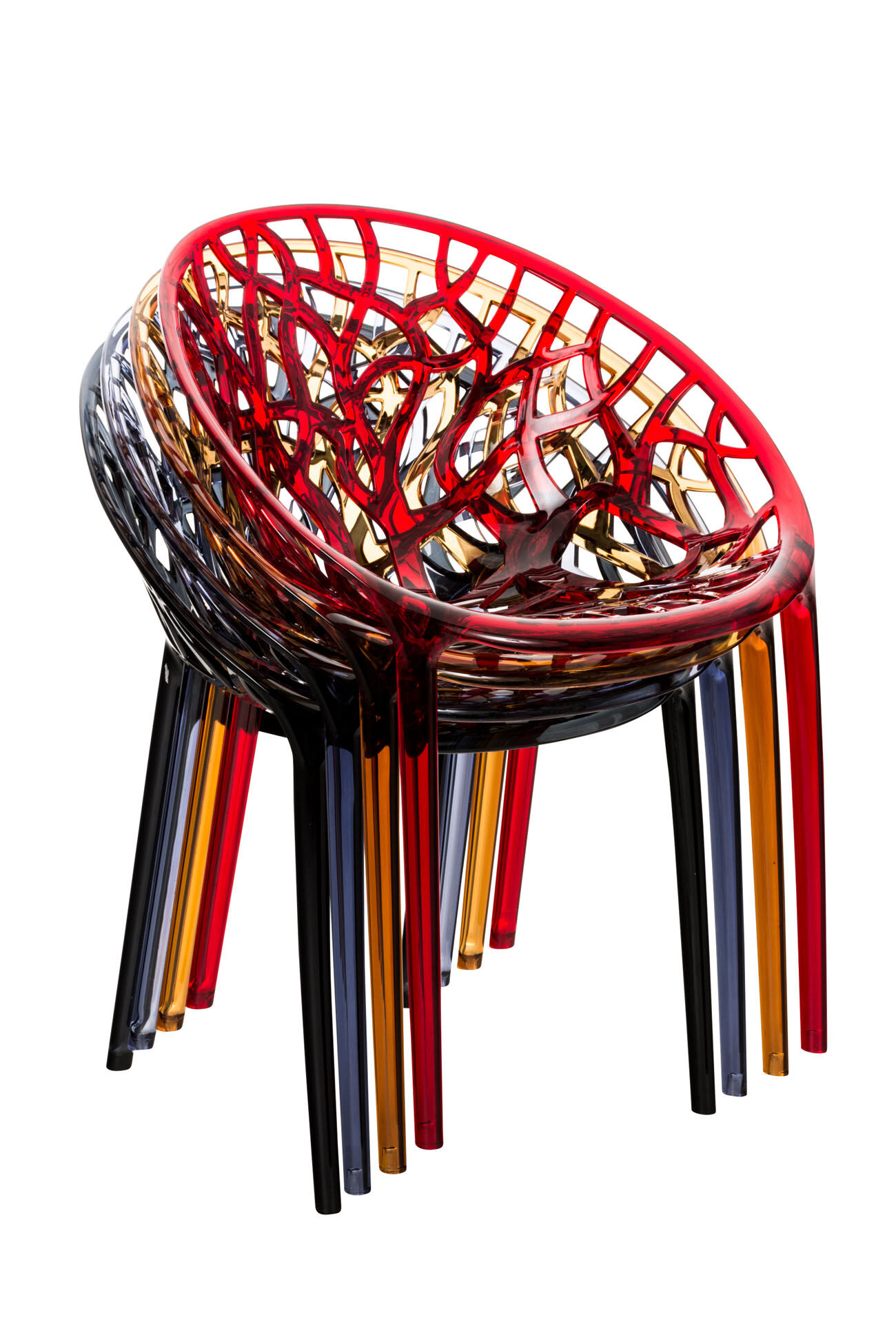 2er SET Stapelstuhl CRYSTAL, transparent