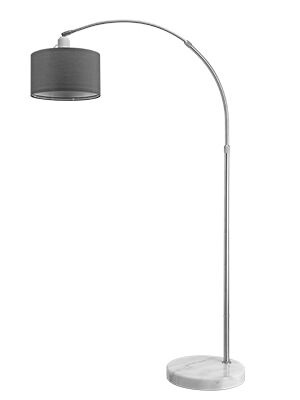 Design Bogenlampe Grau 150-175cm verstellbar
