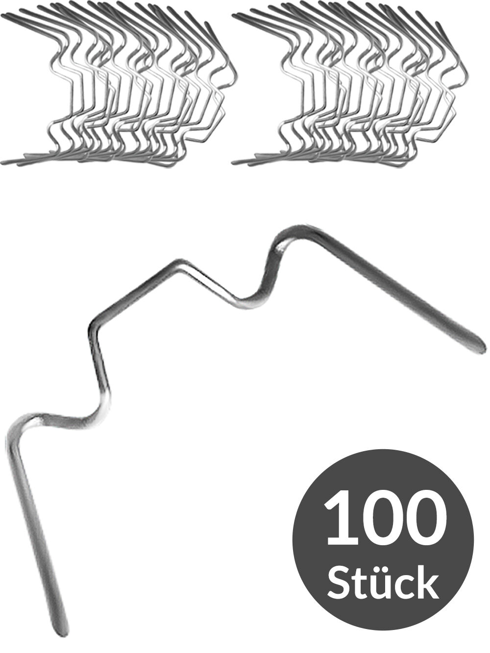Gewächshausklammern 100er-Set verzinkt