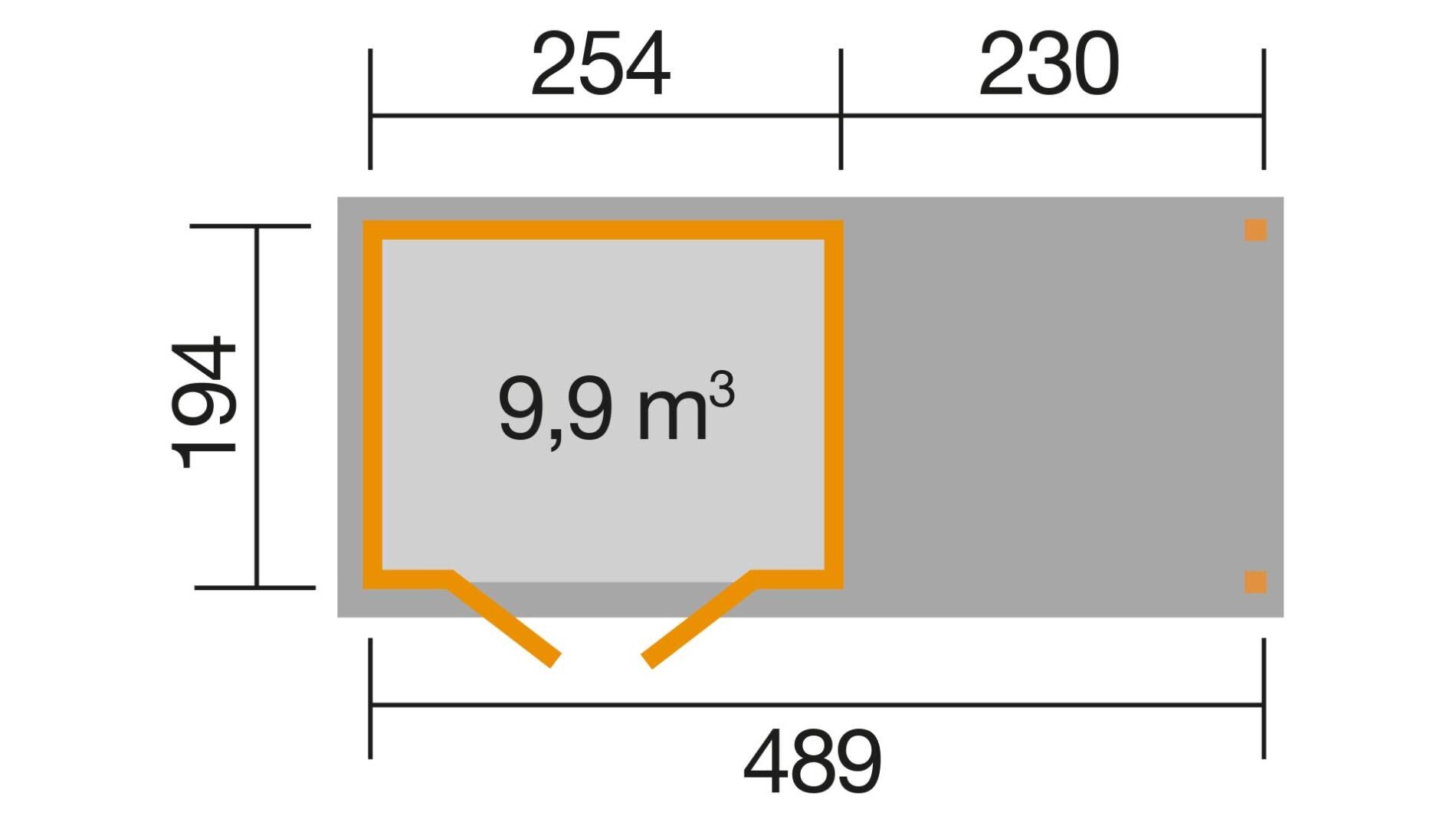 weka Gartenhaus 321 B 5,1x2,4m