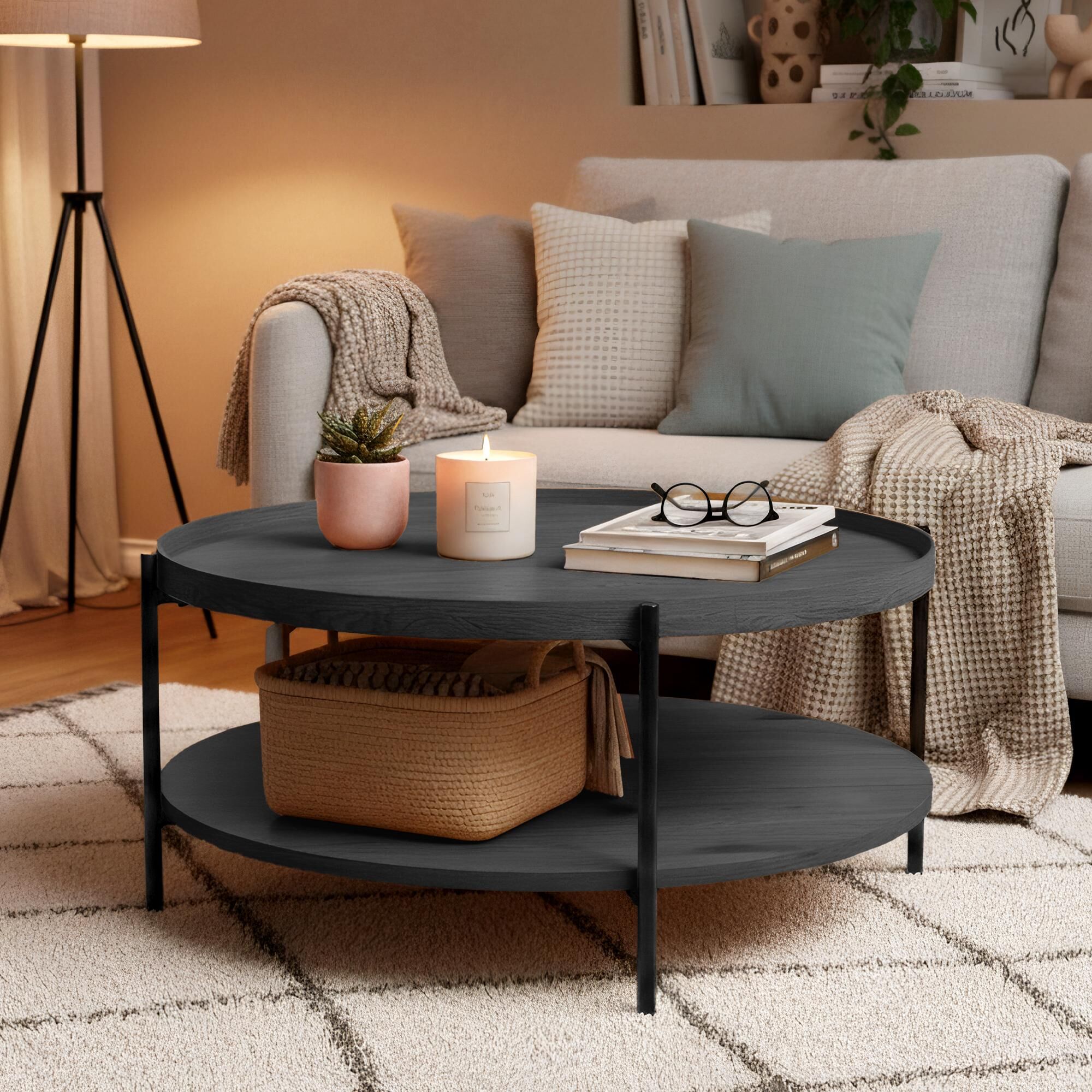 Couchtisch Corbitan 80 cm, grau