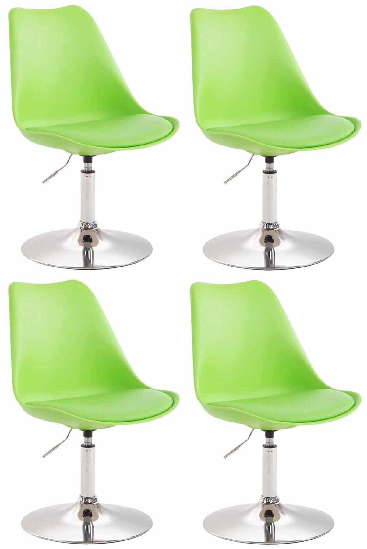 4er Set Esszimmerstühle Maverick C Kunststoff, grün