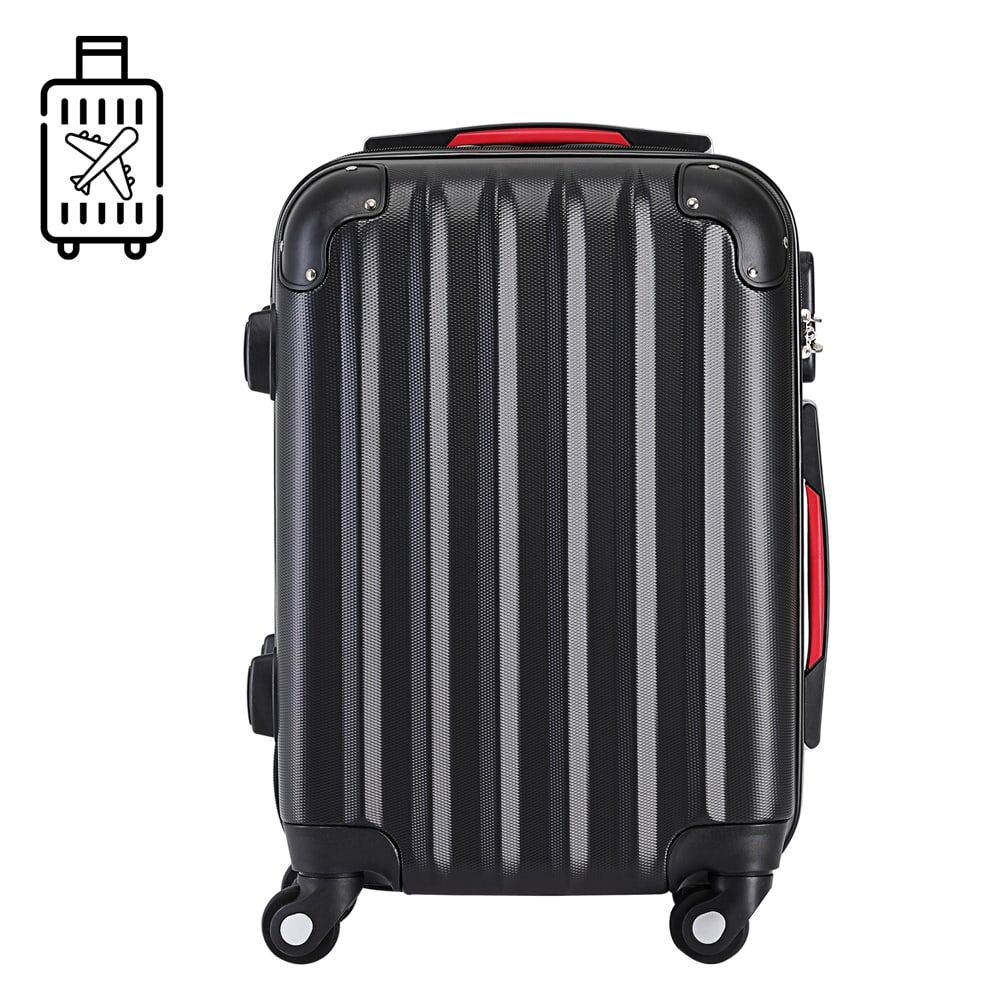 Hartschalenkoffer XL Rollen 360º Reisekoffer 90L Schwarz ABS