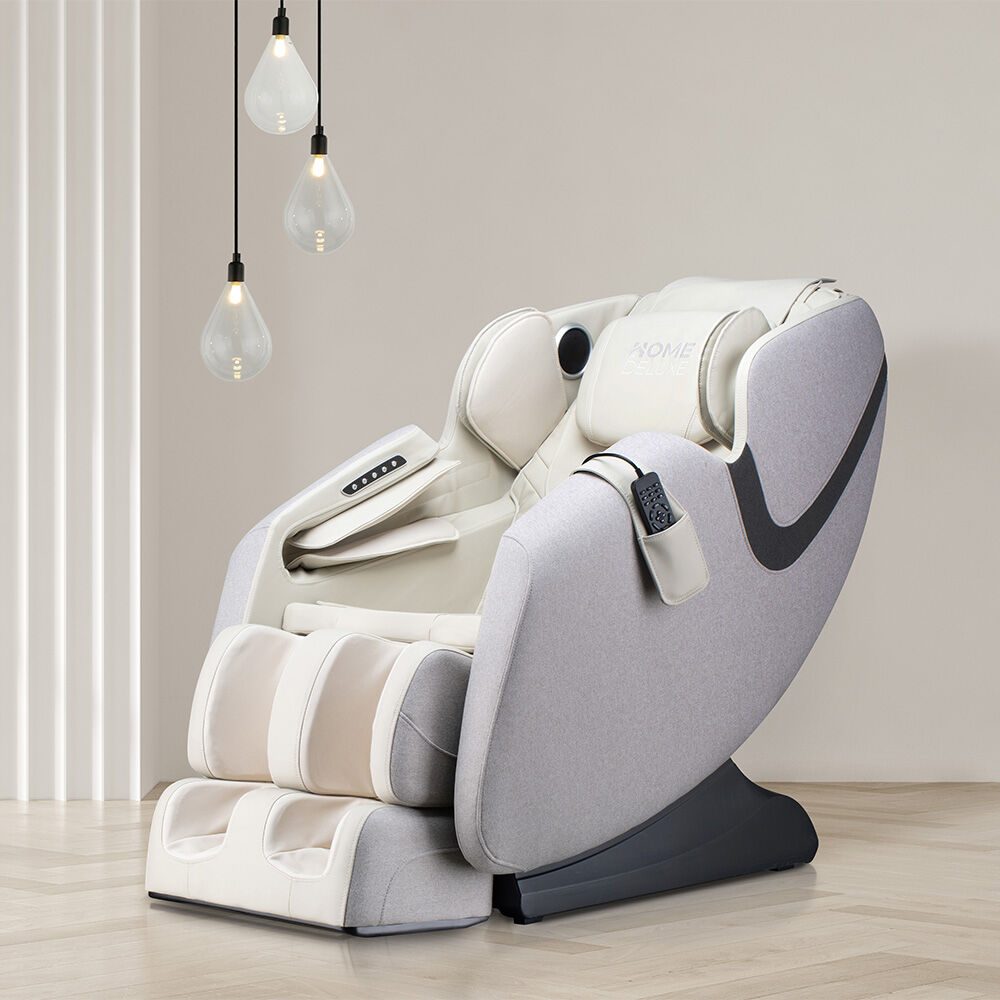 Massagesessel MARINO mit Premium Webstoffpolsterung - Hellgrau