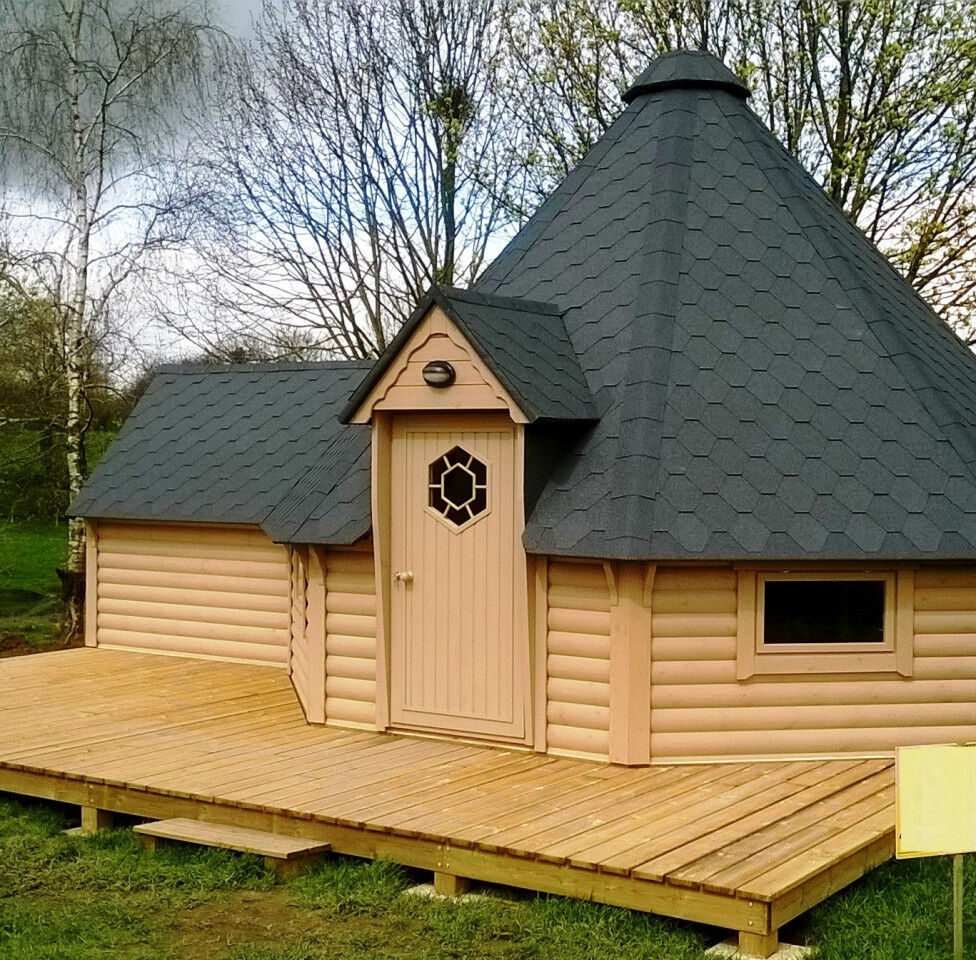 Finn Art Grillkota Elegance 25 m² mit 2,5 m Anbau schwarz